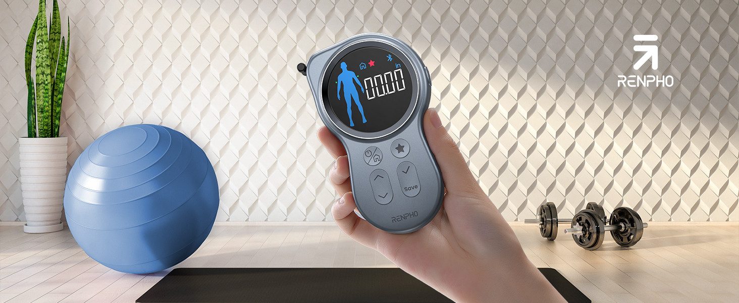 RENPHO Körpermaßband Smart Tape Measure Plus R-Y002, Smartes Maßband mit App, flexiblen Messbereichen & Profilen.