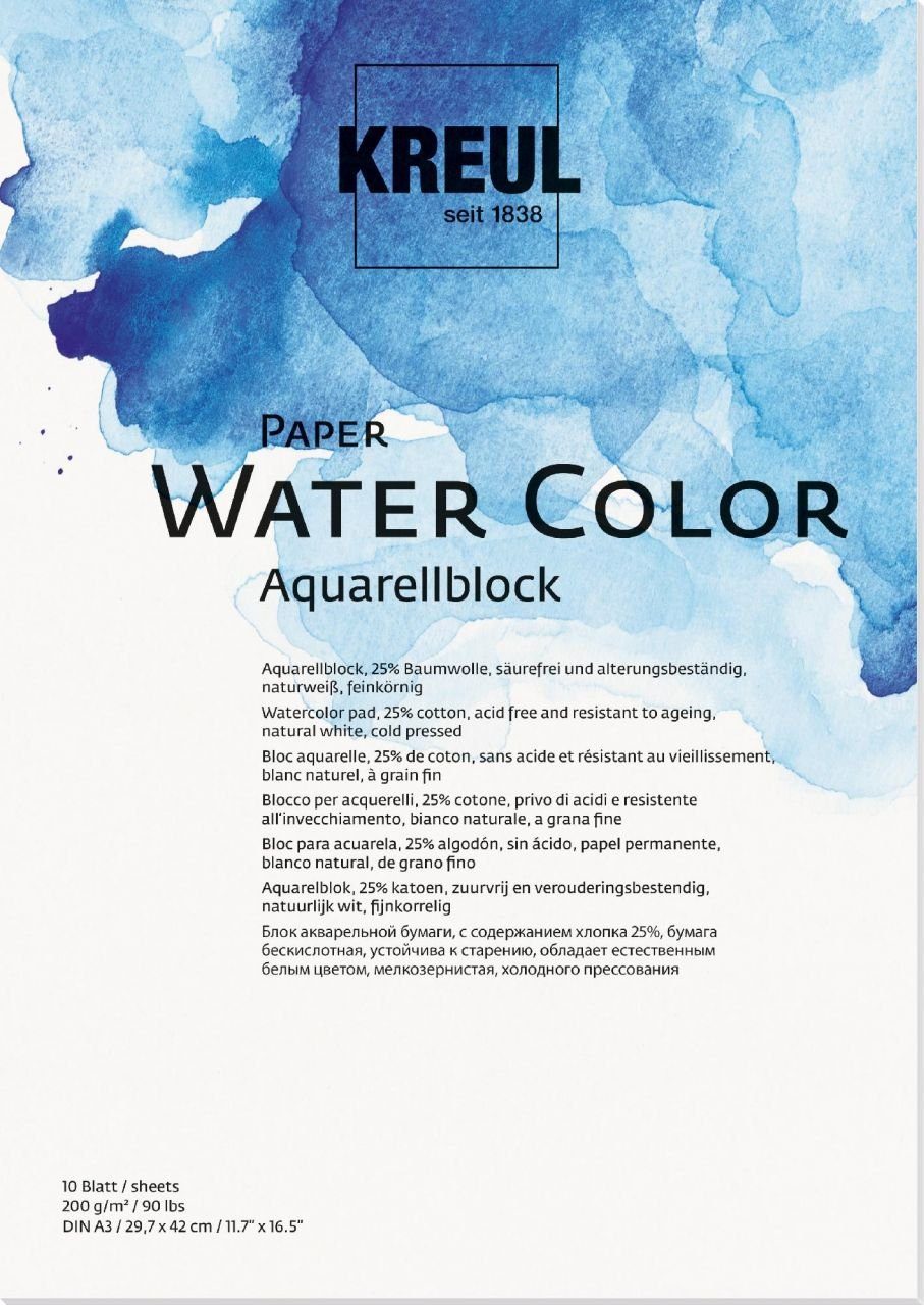 Kreul Leinwand Kreul Paper Water Color 10 Blatt DIN A3