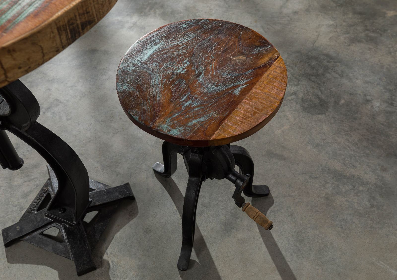 Massivmoebel24 Hocker (Hocker Altholz 35x35x45 mehrfarbig günstig online kaufen