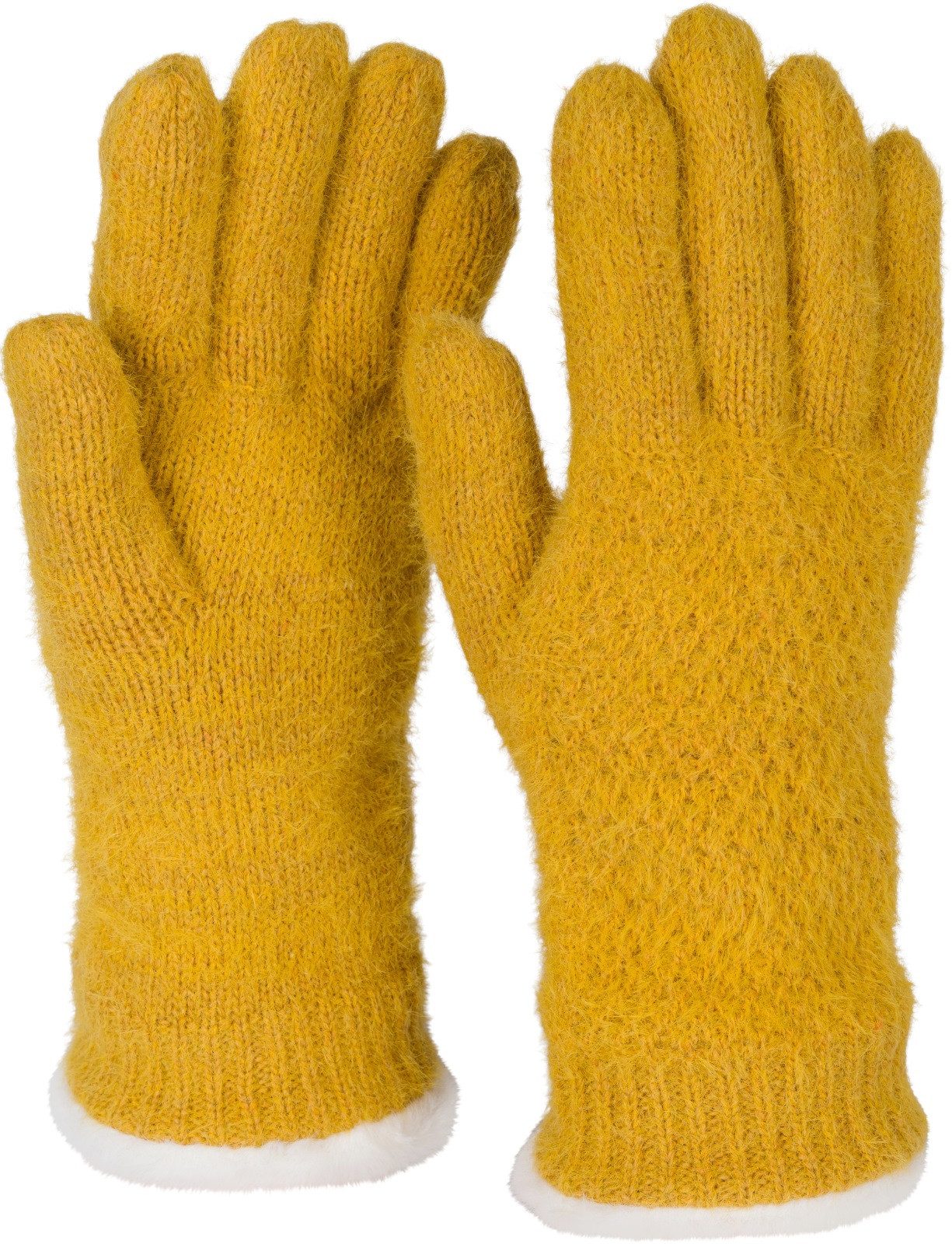 styleBREAKER Strickhandschuhe Strickhandschuhe mit Reiskornmuster und Fleece (1-St)