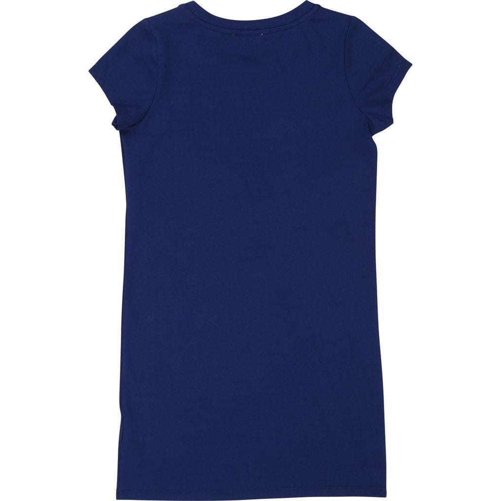 DKNY Shirtkleid DKNY KIDS Shirt Kleid blau mit Logo