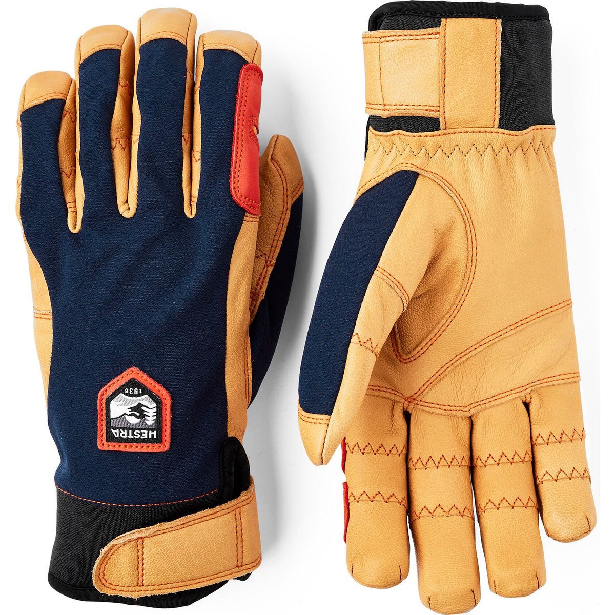 Hestra Skihandschuhe Ergo Grip Active - 5 Finger Vielseitiger Outdoor-Handschuh mit optimaler Bewegungsfreiheit und