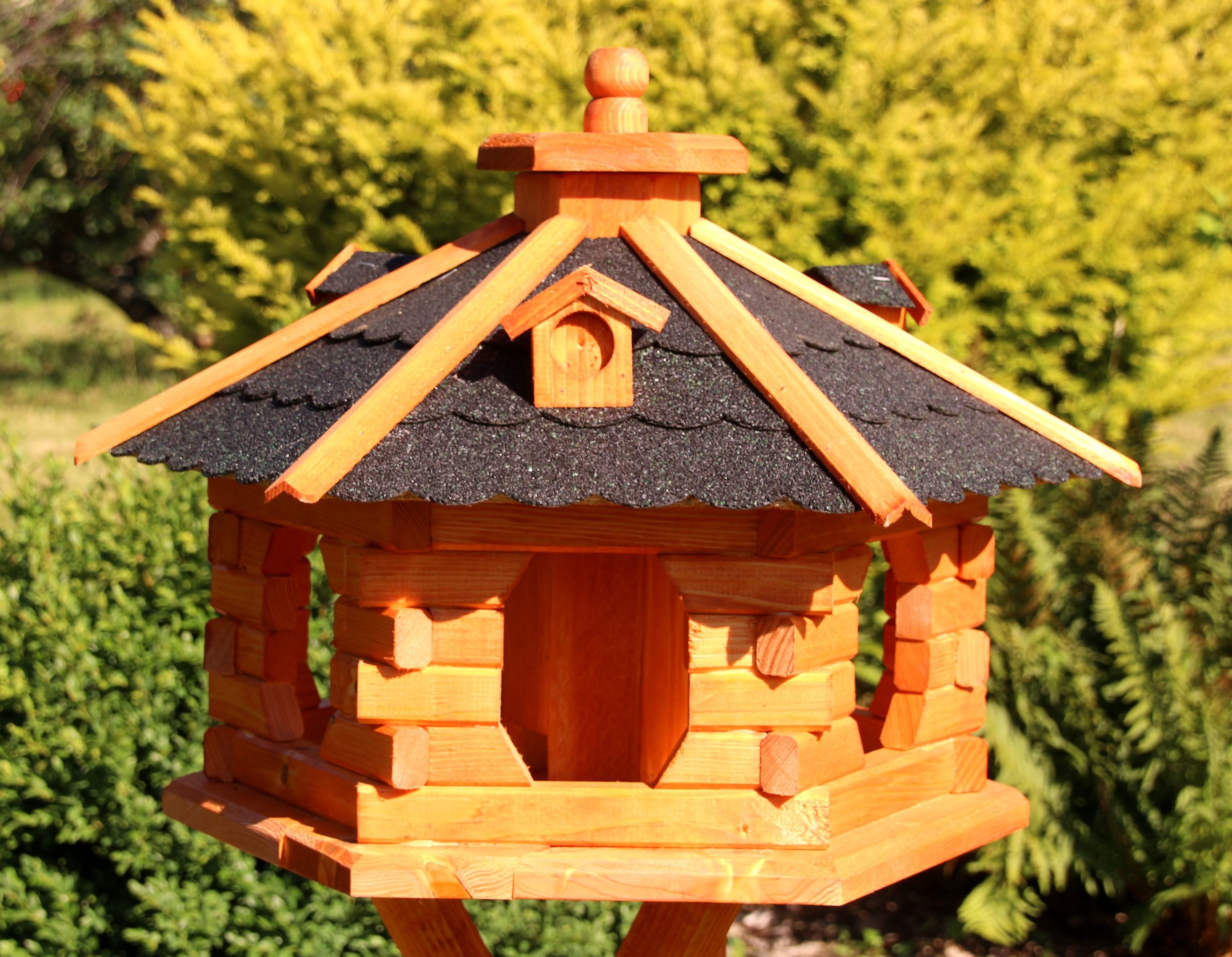 Thumbnail - Holzdekoladen Vogelhaus XL Vogelhaus mit Ständer 57x37 cm wetterfest