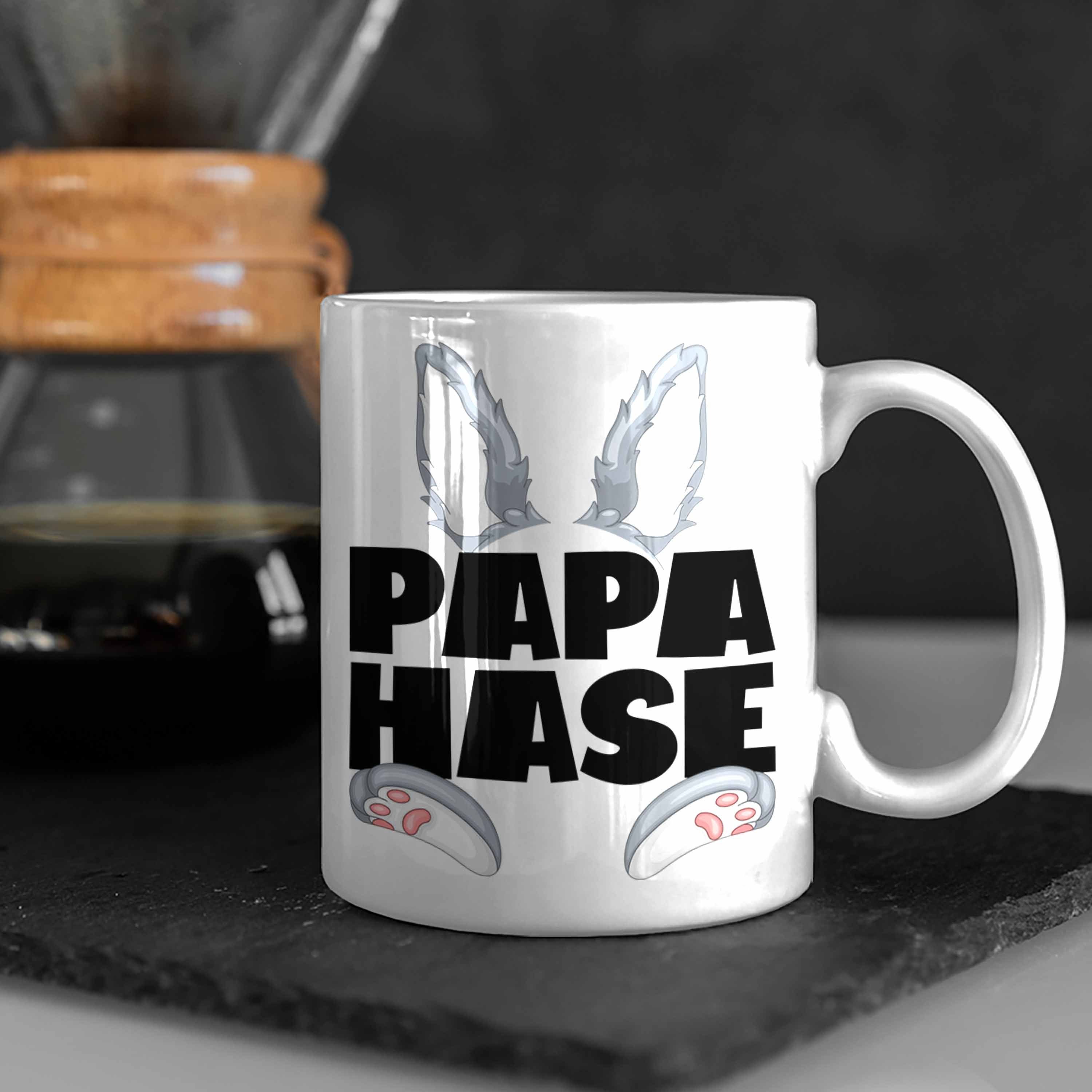 Tasse Papa Weiss Trendation Hase für Be Geschenk Tasse Geschenkidee Kaffee-Becher Hasen-Vater