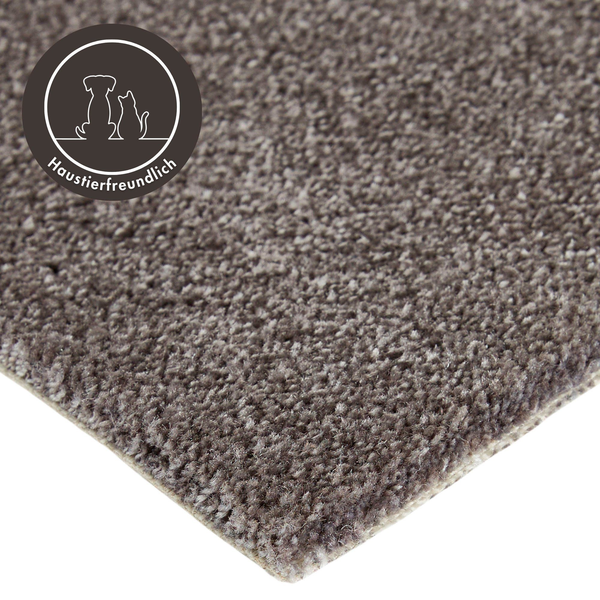 Andiamo Teppichboden Levin, Velours, Made in Belgium, rechteckig, Höhe: 10 mm, Uni Farben, Breite 400 cm oder 500 cm, weiche Qualität