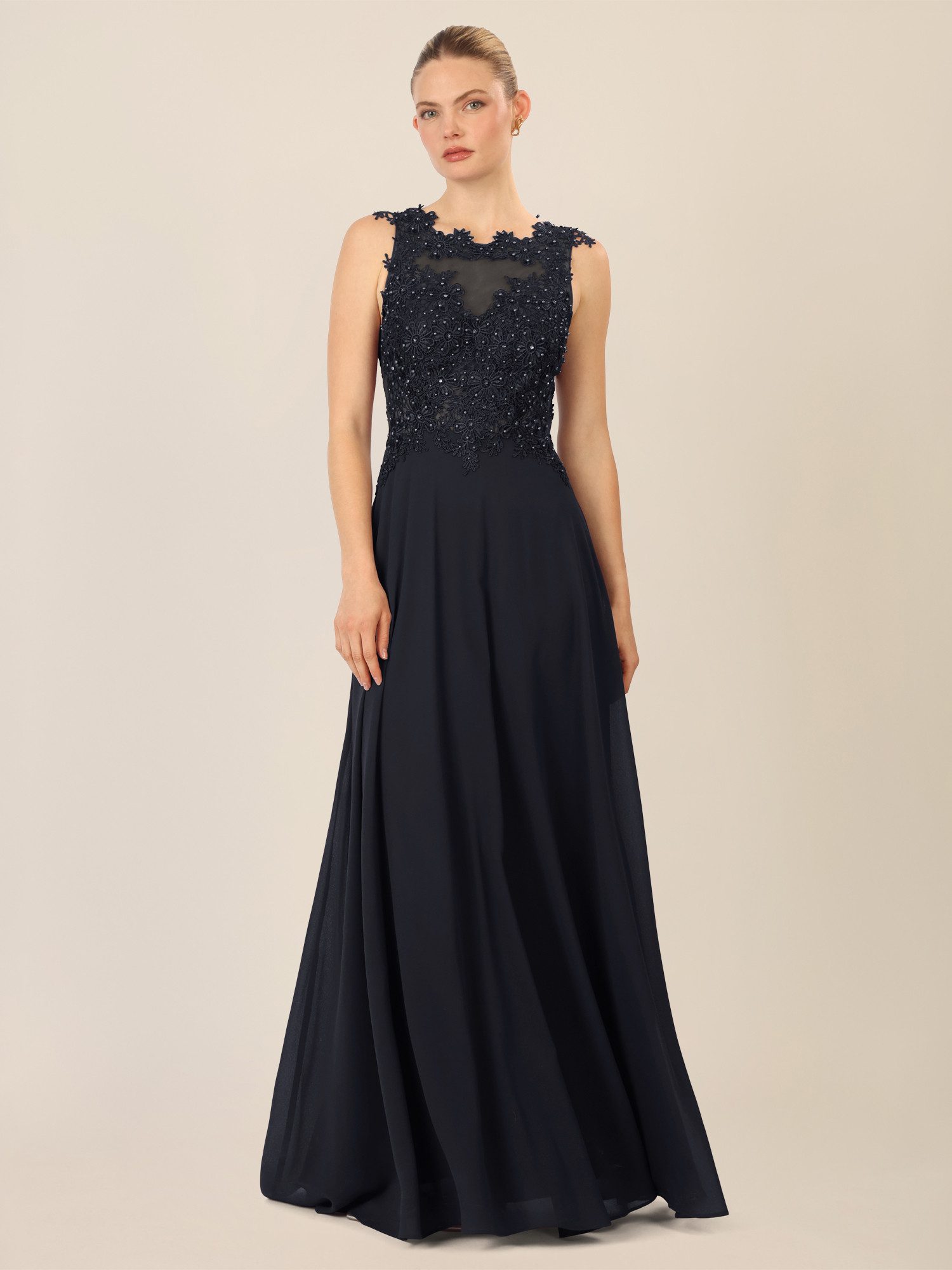 Apart Abendkleid mit floraler Spitze und Tüll-Einsatz günstig online kaufen