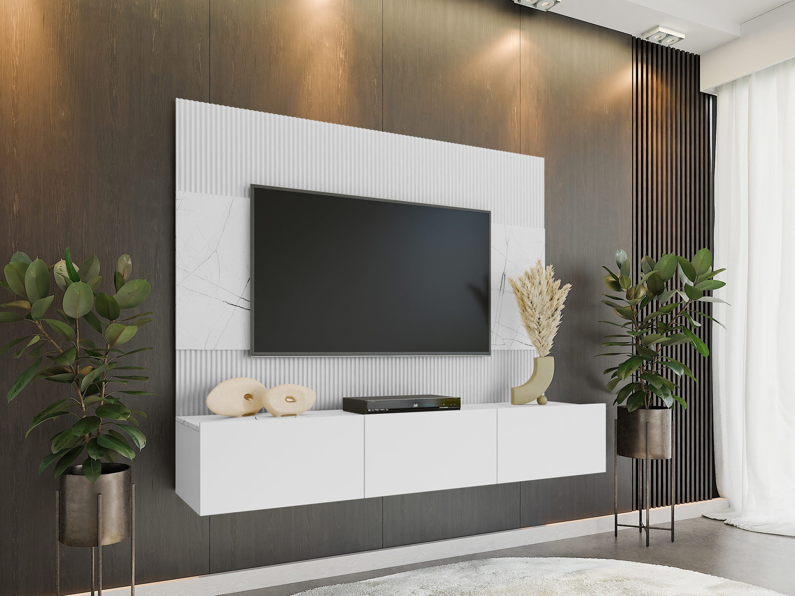 MIRJAN24 Wohnwand Deromi III, (2er-Set, TV-Lowboard), günstig online kaufen