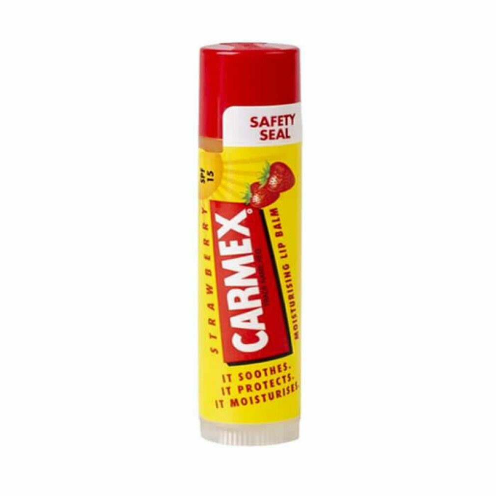 Carmex Lippenpflegemittel Erdbeere Feuchtigkeitsspendender Lippenbalsam Spf15