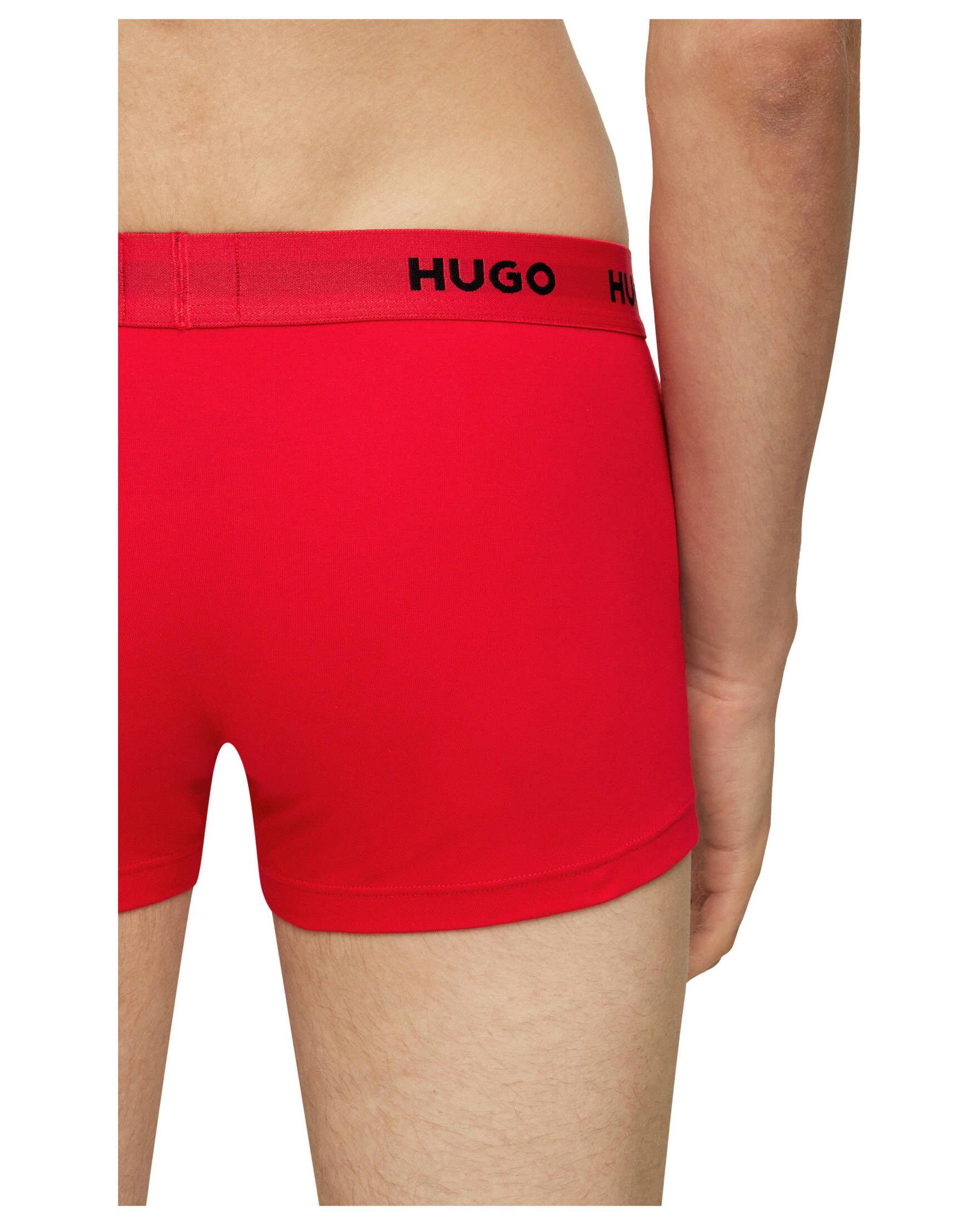 (3-St) / 3er-Pack Herren white 972 / black Retro PACK Pants red TRUNK HUGO Retropants TRIPLET