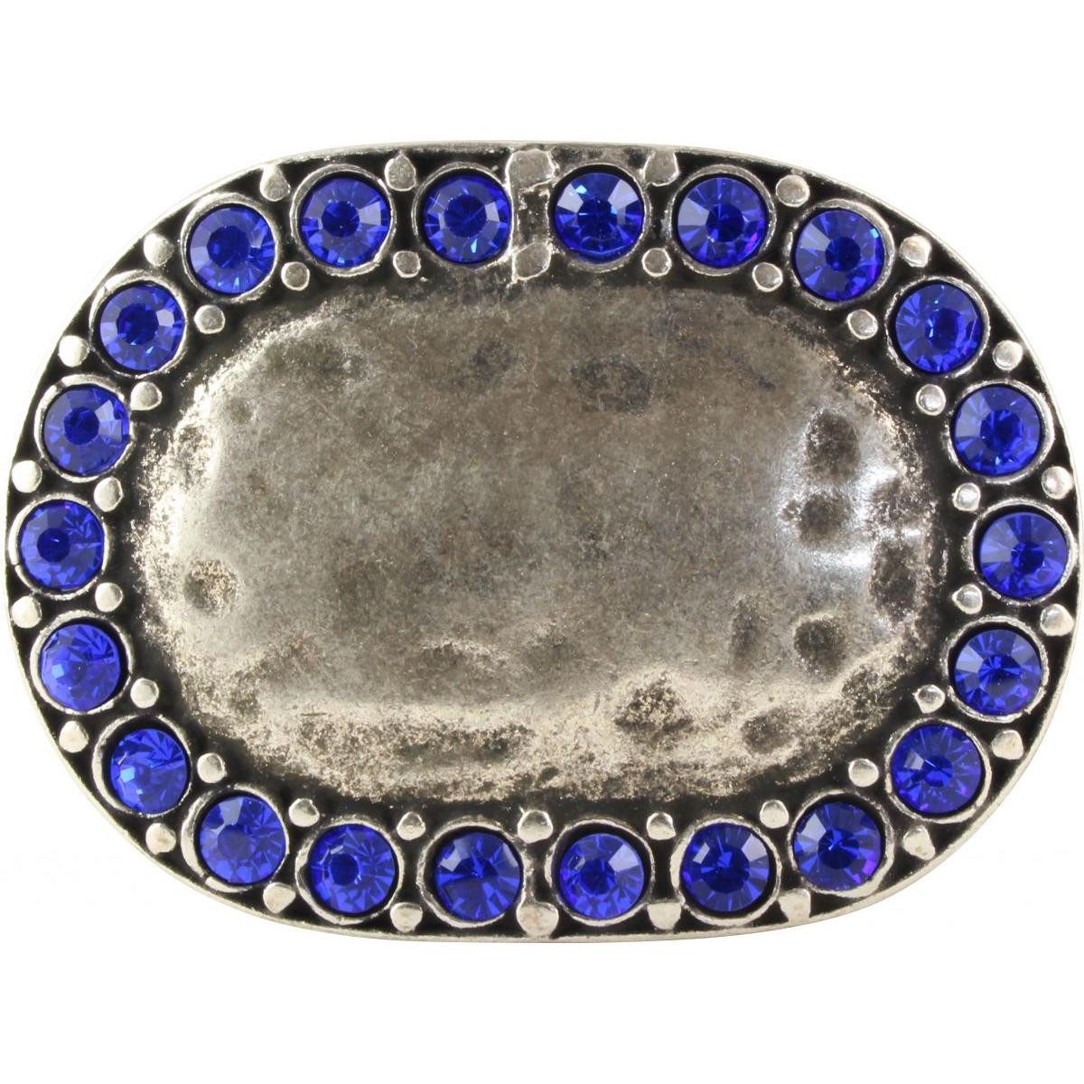 Gürtelschnalle Rounded Bling 4,0 cm - Buckle Wechselschließe Gürtelschließe 40mm - Mi