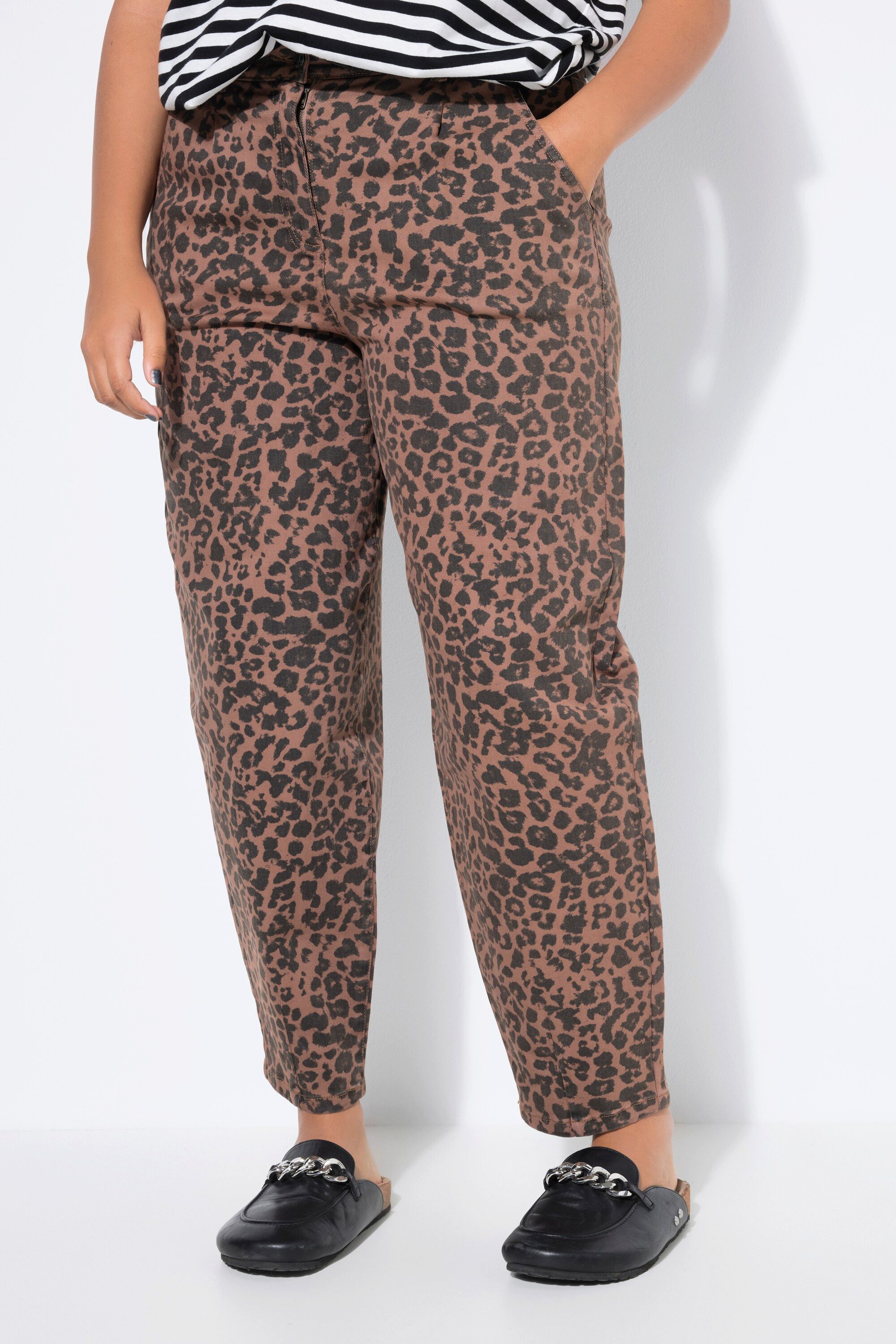 Studio Untold Regular-fit-Jeans Ballon-Jeans Wide Ballon Legs Leo Bundfalten