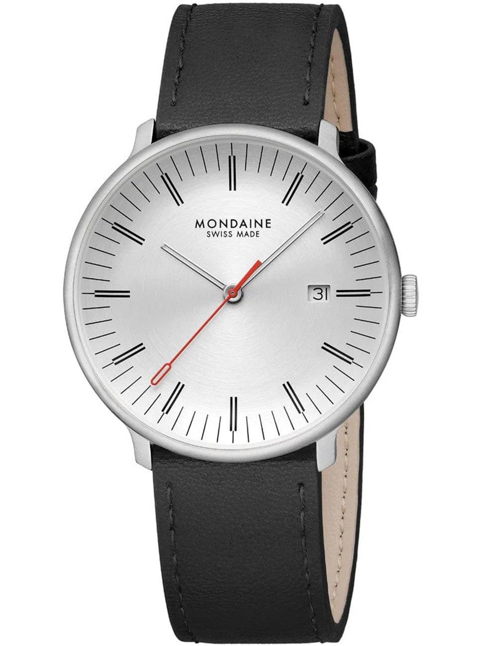 Quarzuhr Mondaine MLE.41210.LBV Herrenuhr Doppio 41mm 5ATM Mondaine MLE.41210.LBV Herrenuhr Doppio 41mm 5ATM