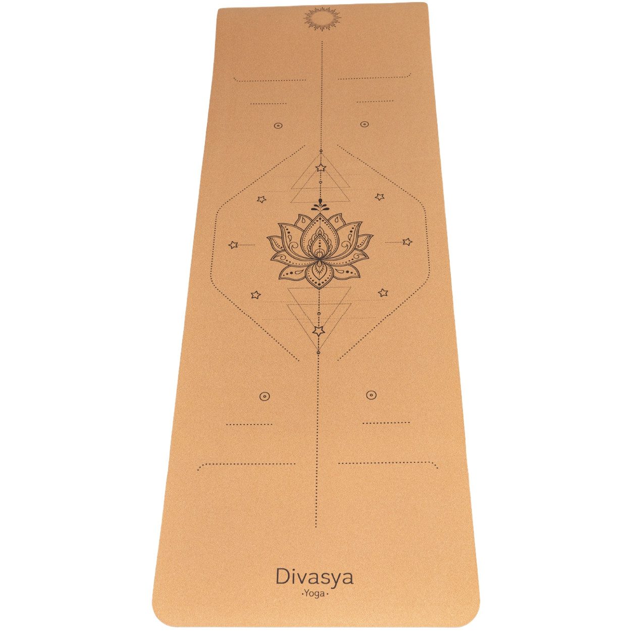 DIVASYA Yogamatte Leichte Yogamatte aus Kork & TPE, rutschfest, dämpfend & nachhaltig