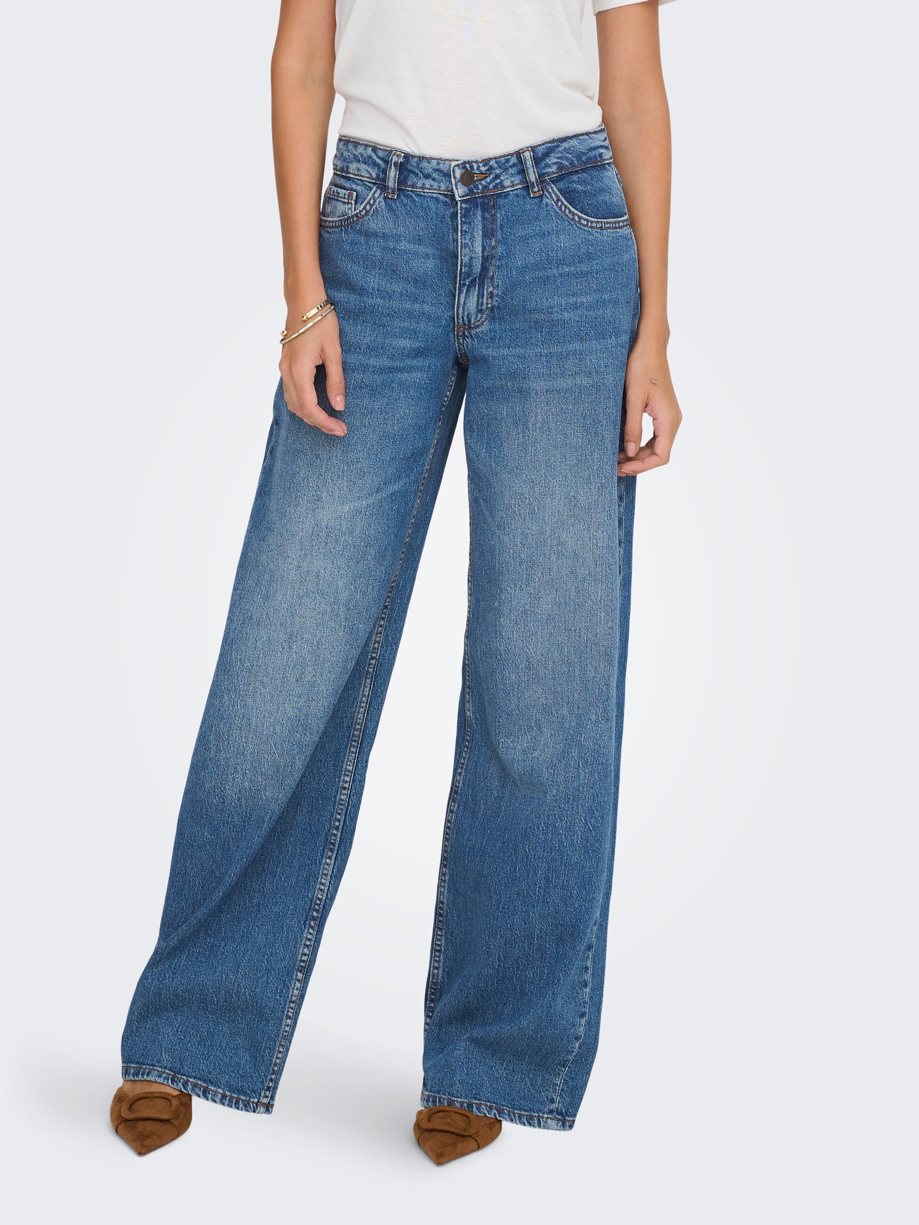 JDY Relax-fit-Jeans JDYRUBY MW WID MB 1006 DNM NOOS