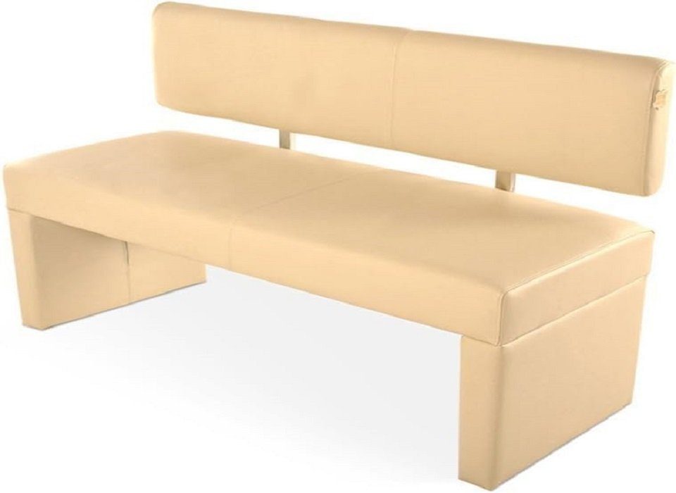SAM® Sitzbank Casandra, mit Rückenlehne, in Cremefarben, 140cm, Sitzkomfort | Sitzbänke