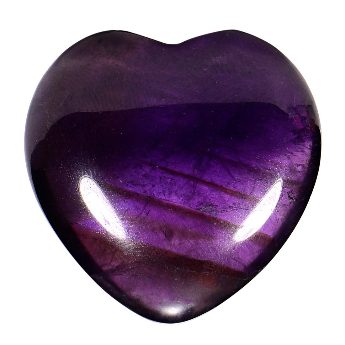 Morella Edelstein Herz Steinherz Handschmeichler, Amethyst Edelstein in Herzform