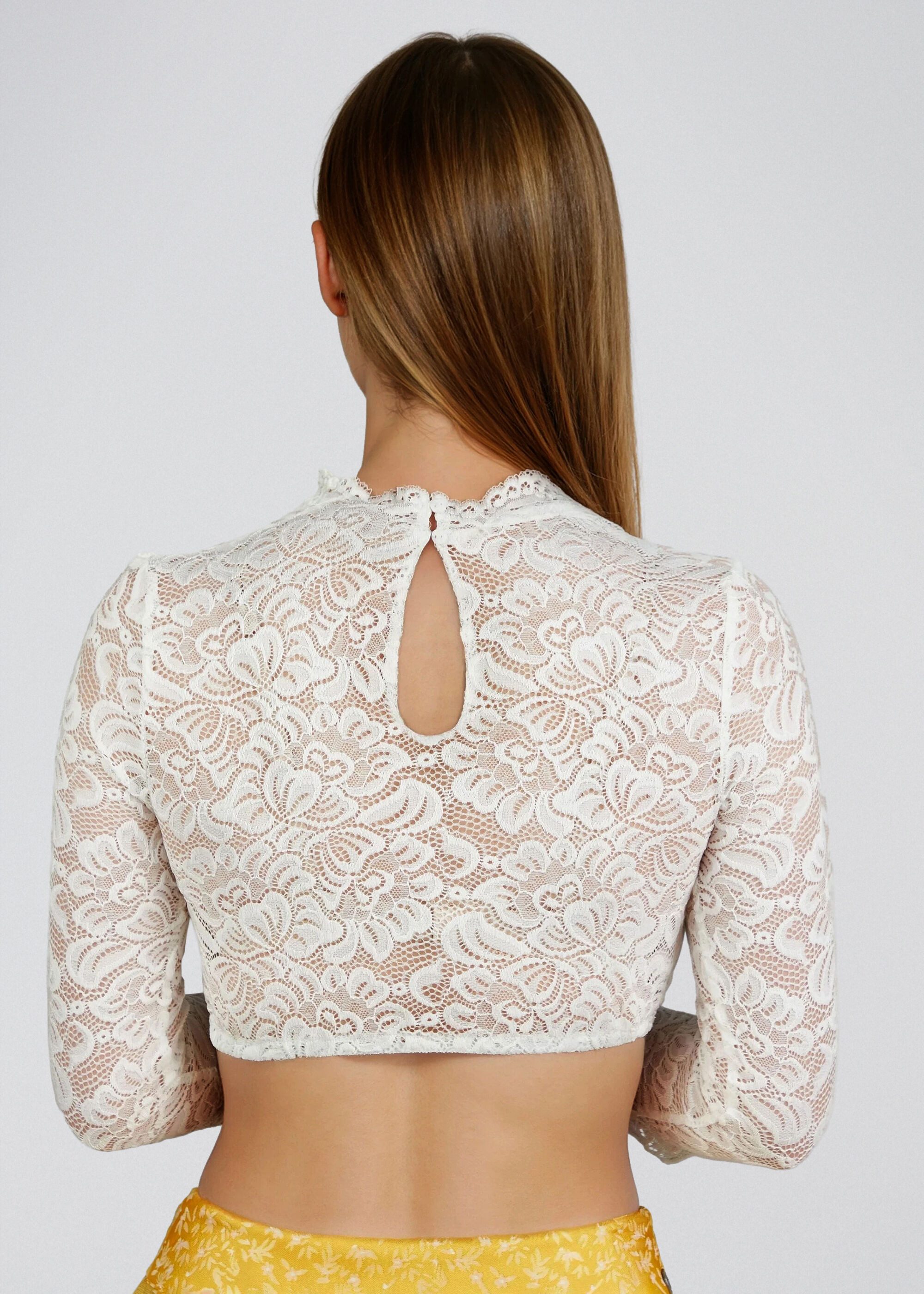 Spieth & Wensky Dirndlbluse Amsterdam (1-tlg) mit floralen Spitzenmuster