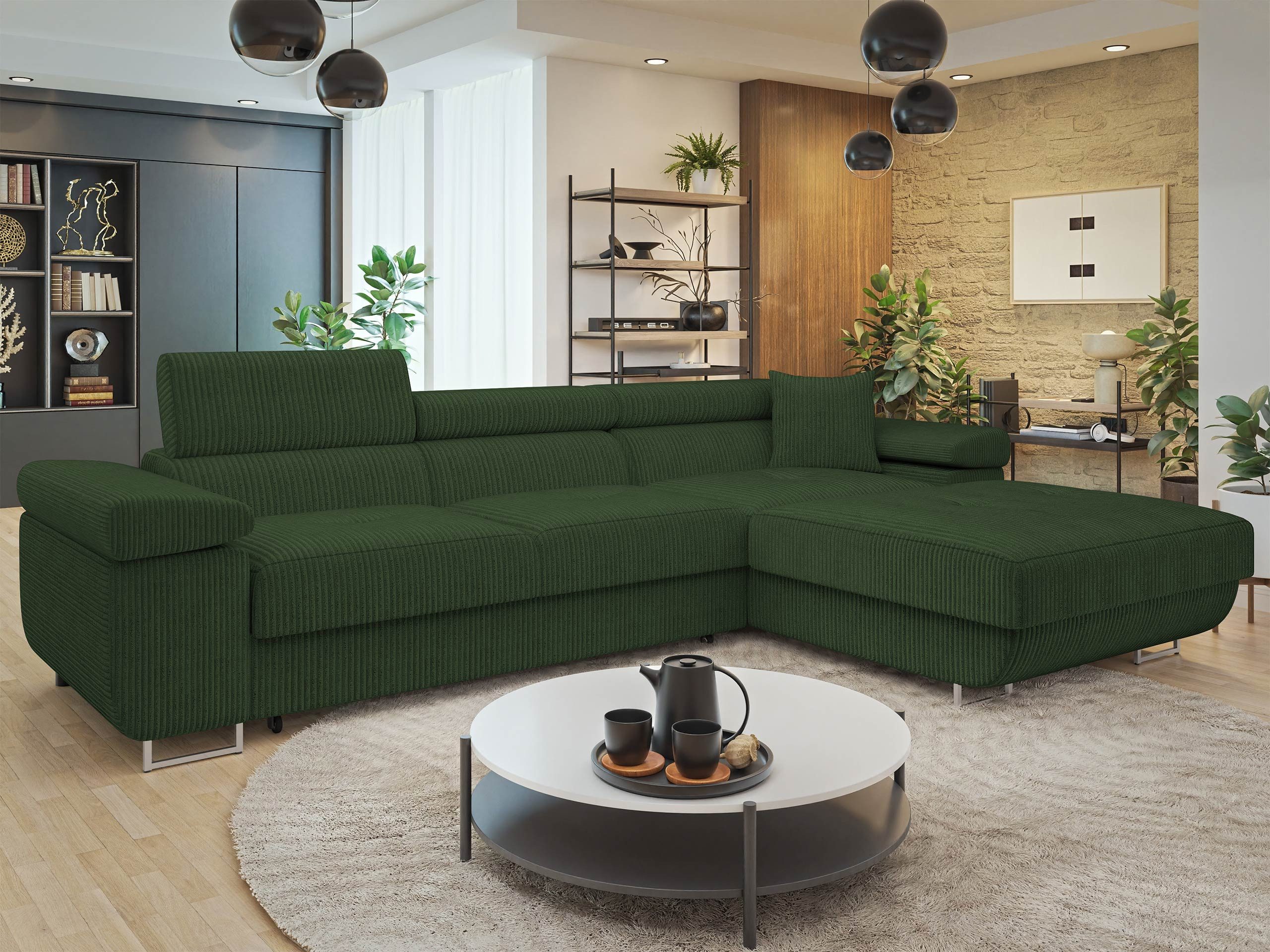 MIRJAN24 Ecksofa Torezio Mini Cord, mit Bettkasten und Schlaffunktion, Eins günstig online kaufen