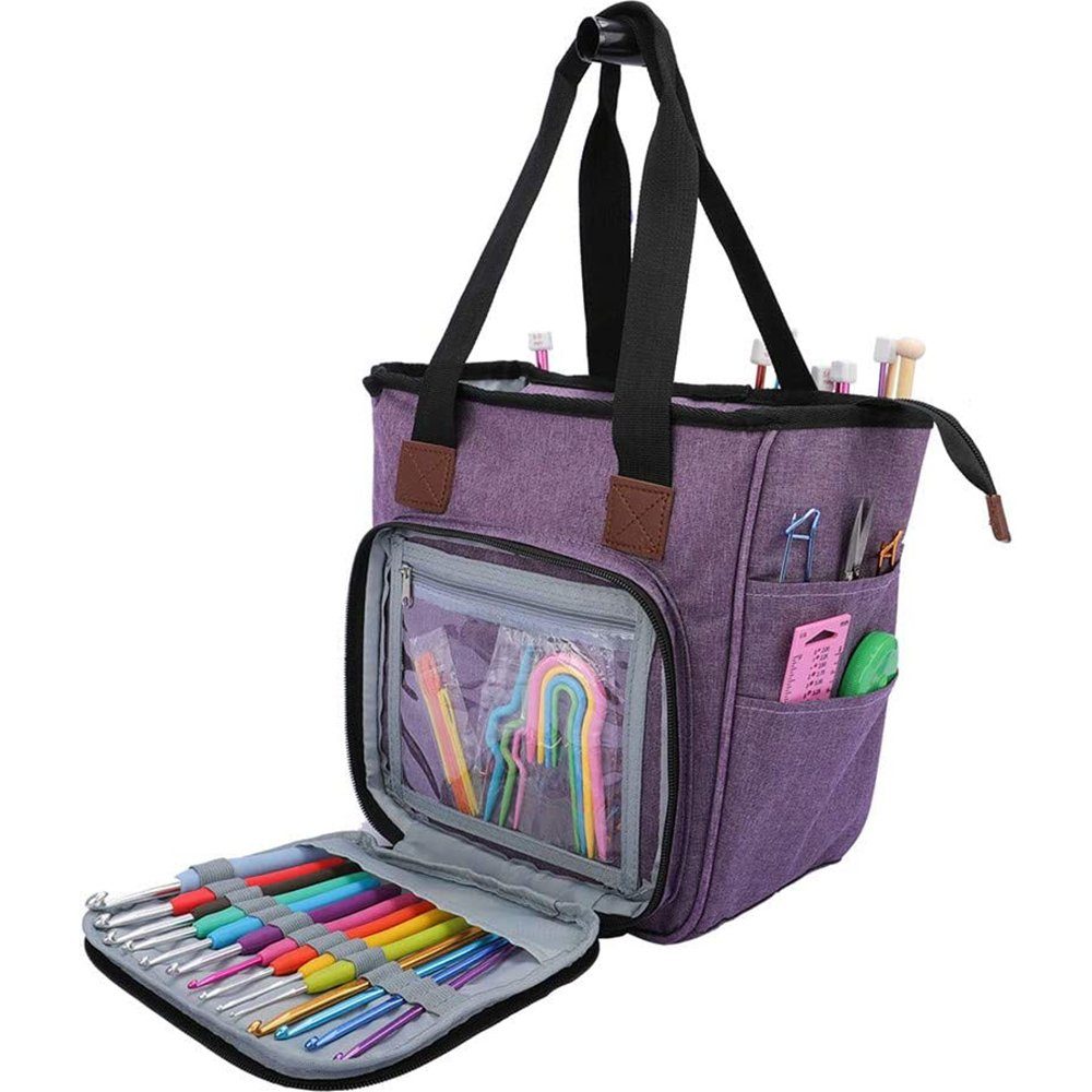 zggzerg Aufbewahrungsbox Tragbar Häkeltasche, Häkel Garn günstig online kaufen