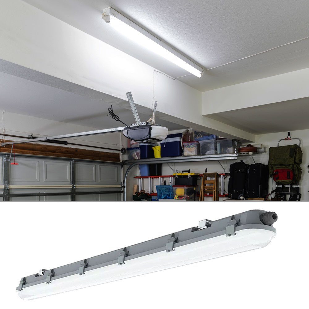etc-shop Deckenleuchte, LED-Leuchtmittel 4x Beleuchtung Wannenleuchte Neutralweiß, 120cm verbaut, fest Decken K Lampe LED L 4000