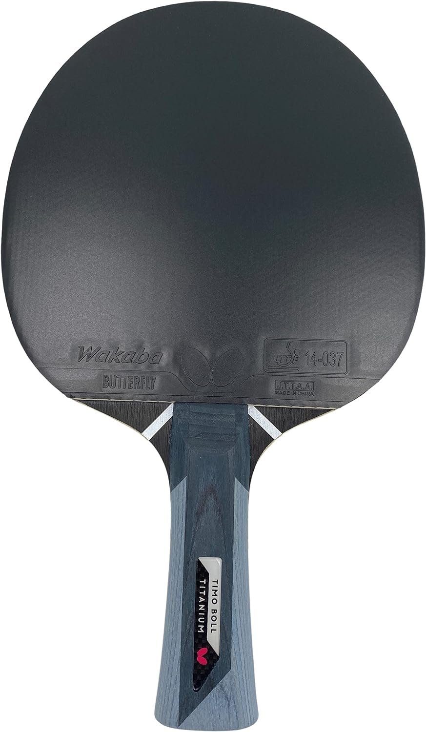 Butterfly Tischtennisschläger 1x Timo Boll Titanium Schläger + Tischtennishülle Drive Case I, Tischtennis Schläger Set Tischtennisset Table Tennis Bat Racket