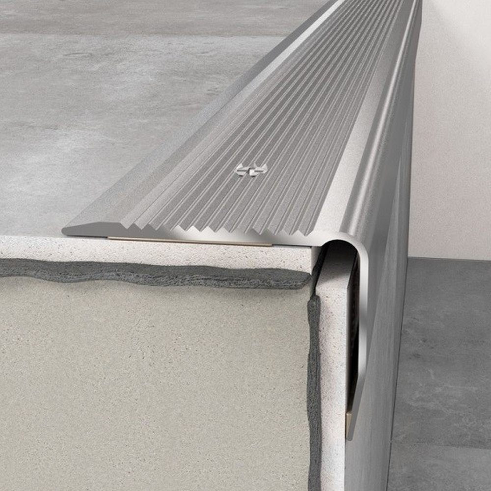 PROVISTON Treppenkantenprofil Aluminium, 40 x 30 x 1200 mm, Silber, Treppen günstig online kaufen