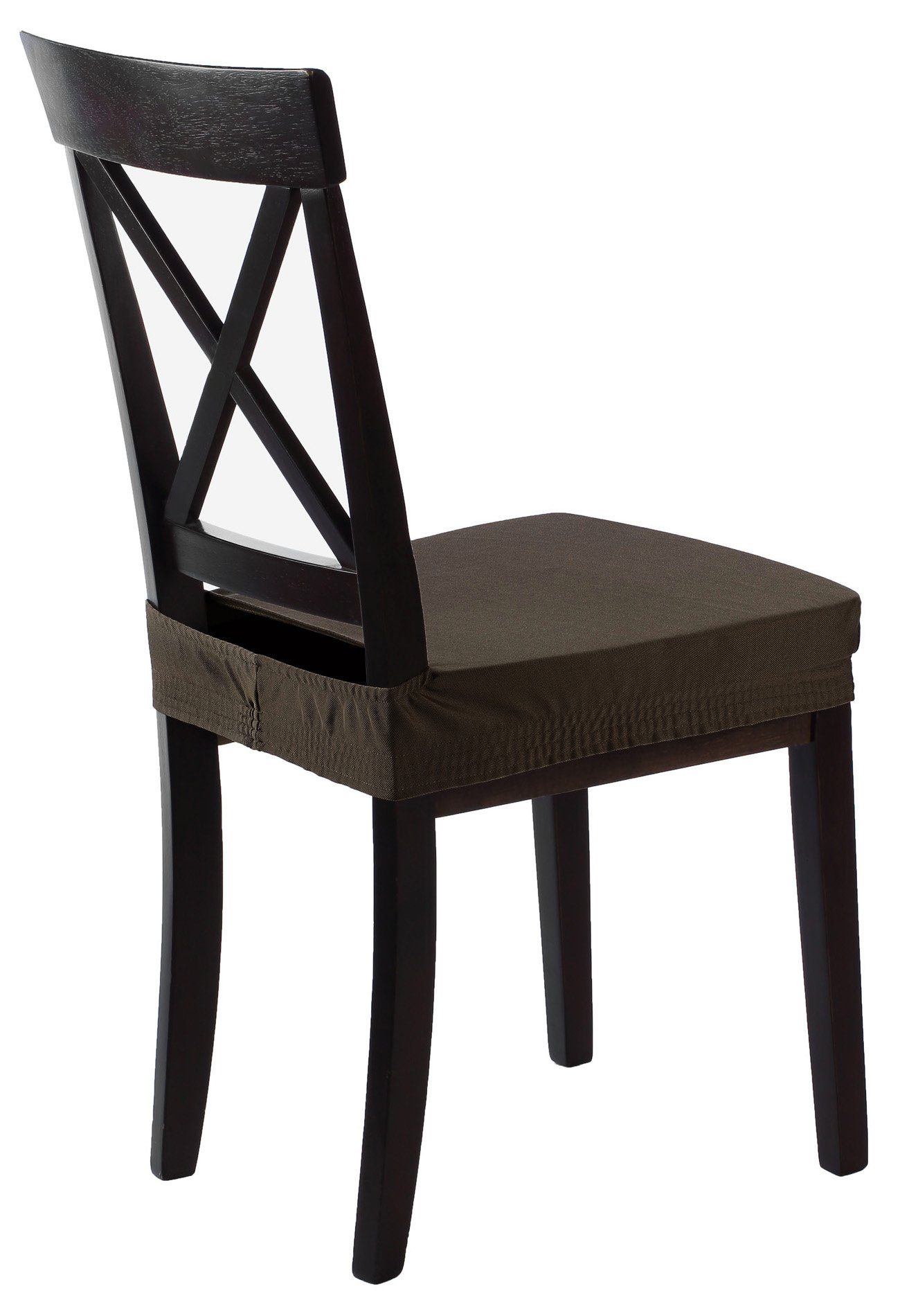 Effekt, Sitzbezug SCHEFFLER-HOME Lotus Marie HOMESTYLE Stuhlbezug mit elastisch LIVE sh Braun und Fleckenschutz