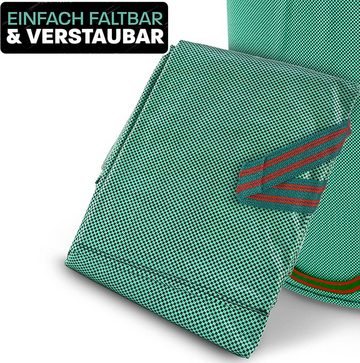 Praknu Gartenbox 2x Gartensack mit Deckel 500 L (2 St), 500L Groß - Verschließbar - 4 Reißfeste Griffe - Robustes Polypropylen