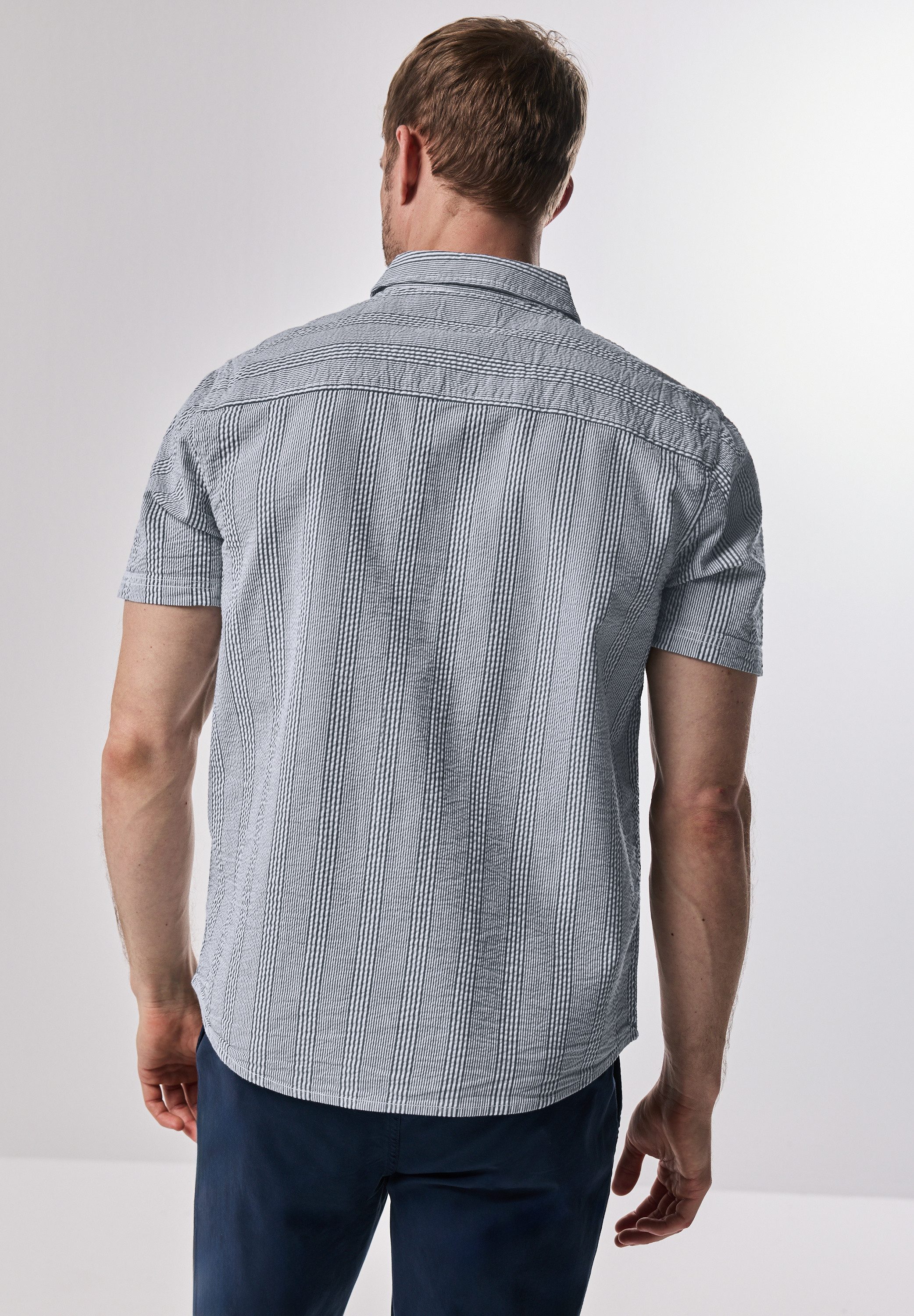 STREET ONE MEN Kurzarmhemd aus reiner günstig online kaufen