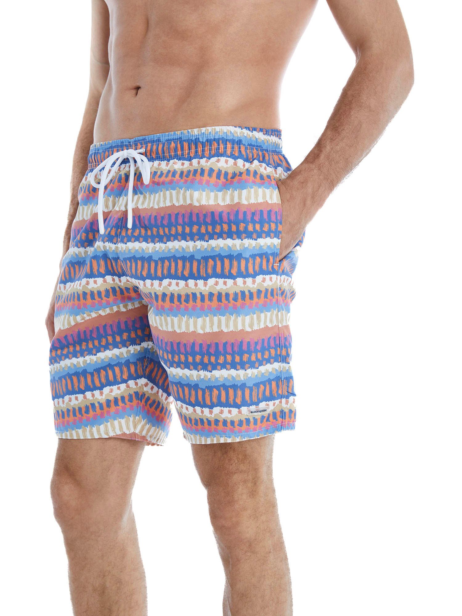 BlackSpade Badeshorts Short Print mit kurzem Bein locker geschnittene Schwimmhose