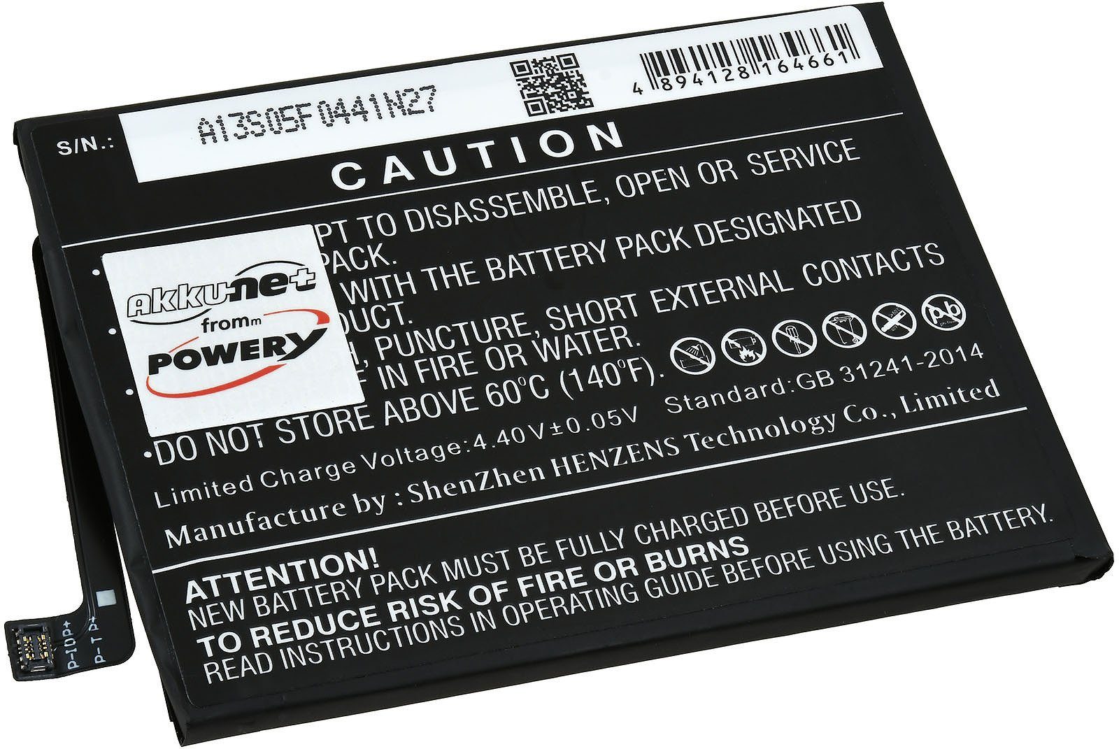 Powery Akku für HTC Typ Q6655 Smartphone-Akku 4800 mAh (3.85 V)