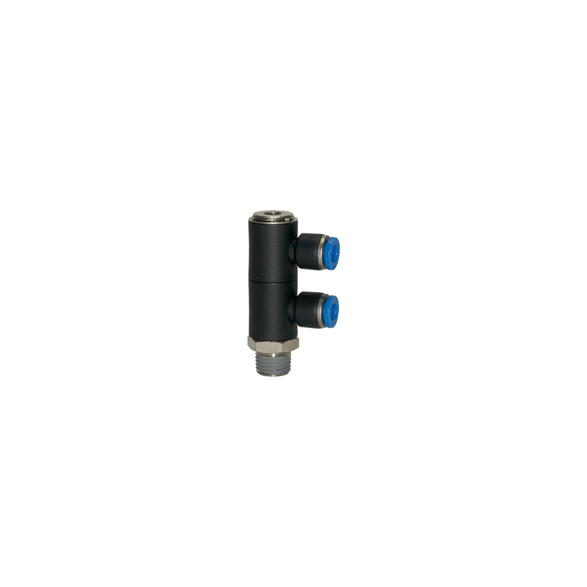 RIEGLER Schnellkupplung Riegler L-Mehrfachverteiler »Blaue Serie«, 2-fach, drehbar, R 1/4 a. Ã