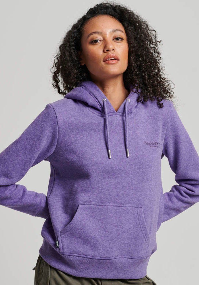 LOGO Kapuzensweatshirt Marl HOODIE Bright Superdry Purple ESSENTIAL