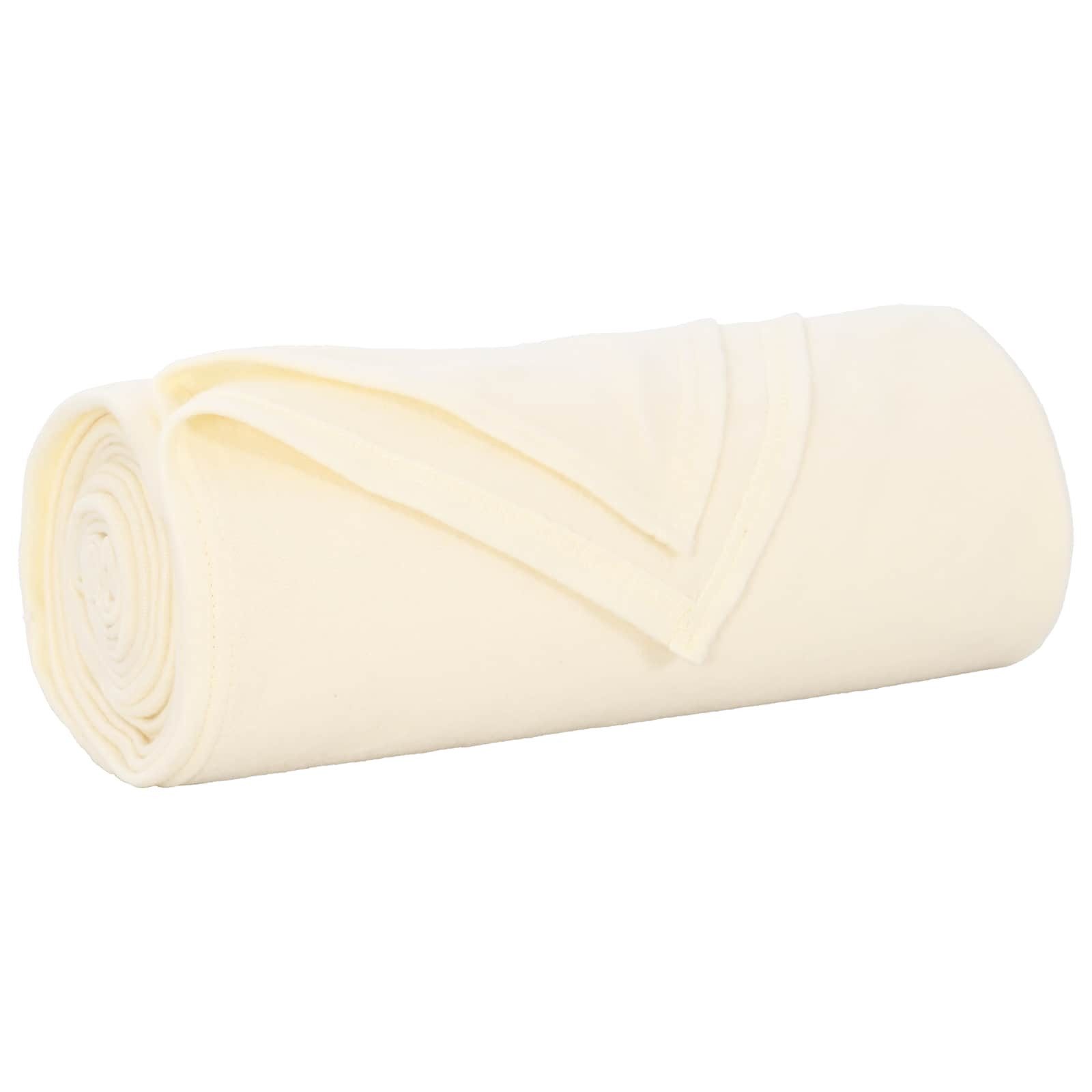 vidaXL Bettüberwurf Wohndecke Creme 170 x 130 cm 0.31 kg Fleece