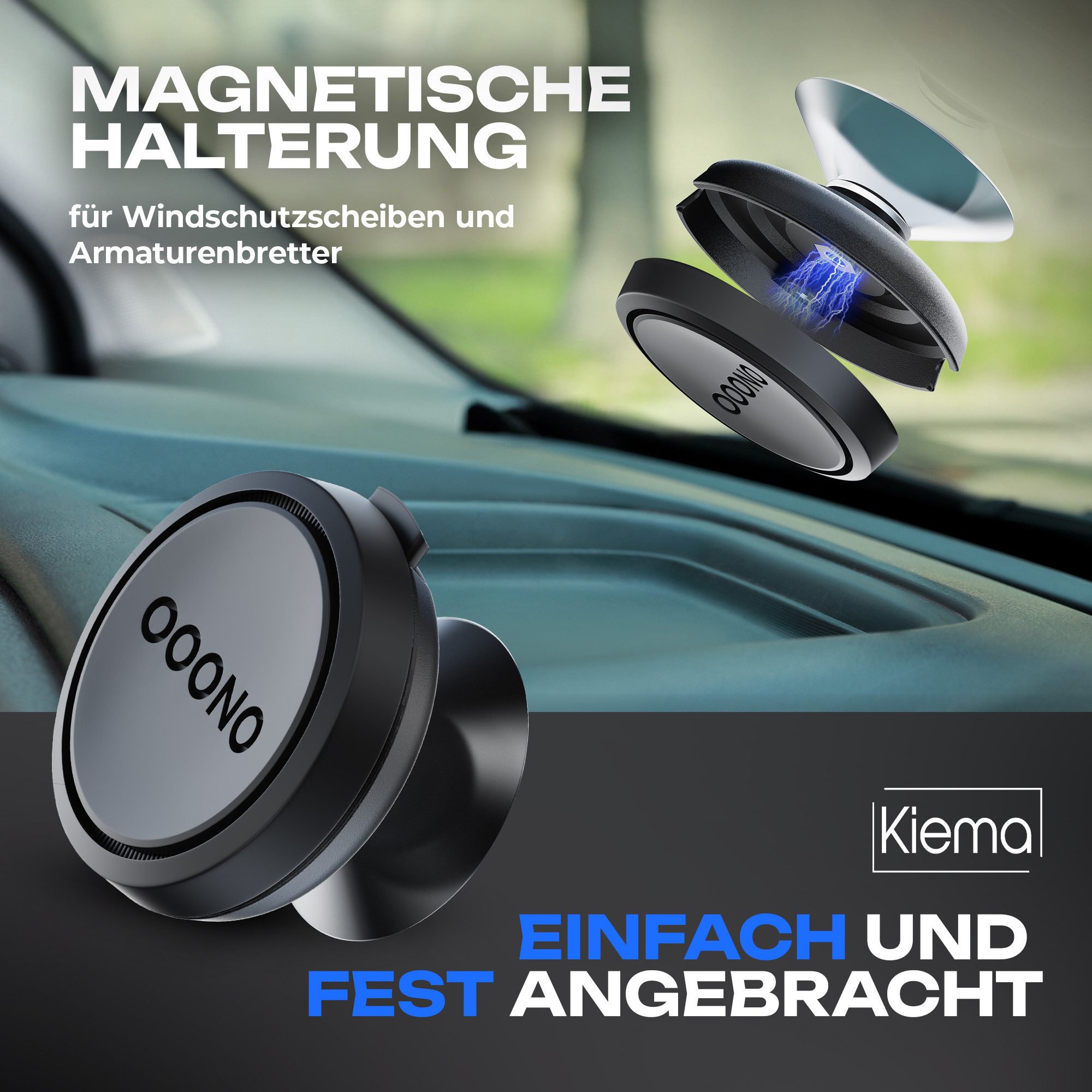 Kiema Halterung Halterung für Ooono co driver no2, ooono 2, ooono 2 zubehör, (Halterung für Lüftungsschlitze)