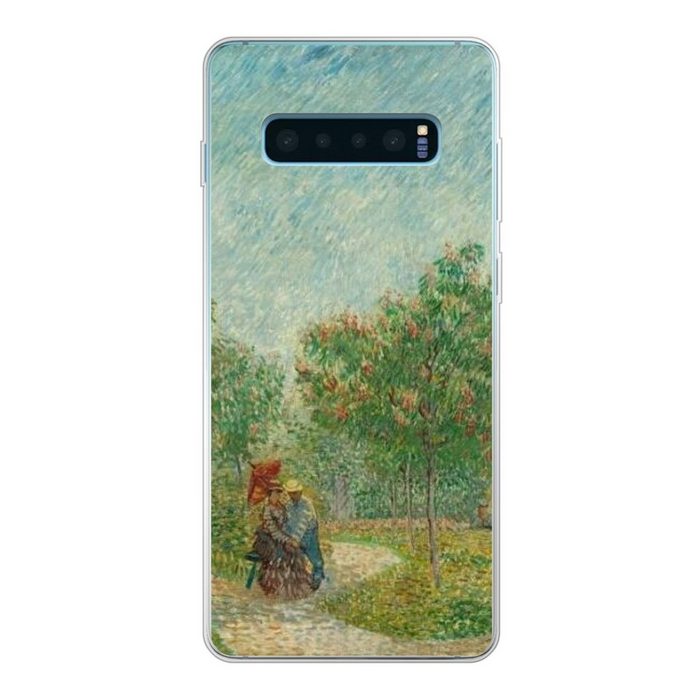 MuchoWow Handyhülle Garten mit Liebenden - Vincent van Gogh Phone Case Handyhülle Samsung Galaxy S10+ Silikon Schutzhülle