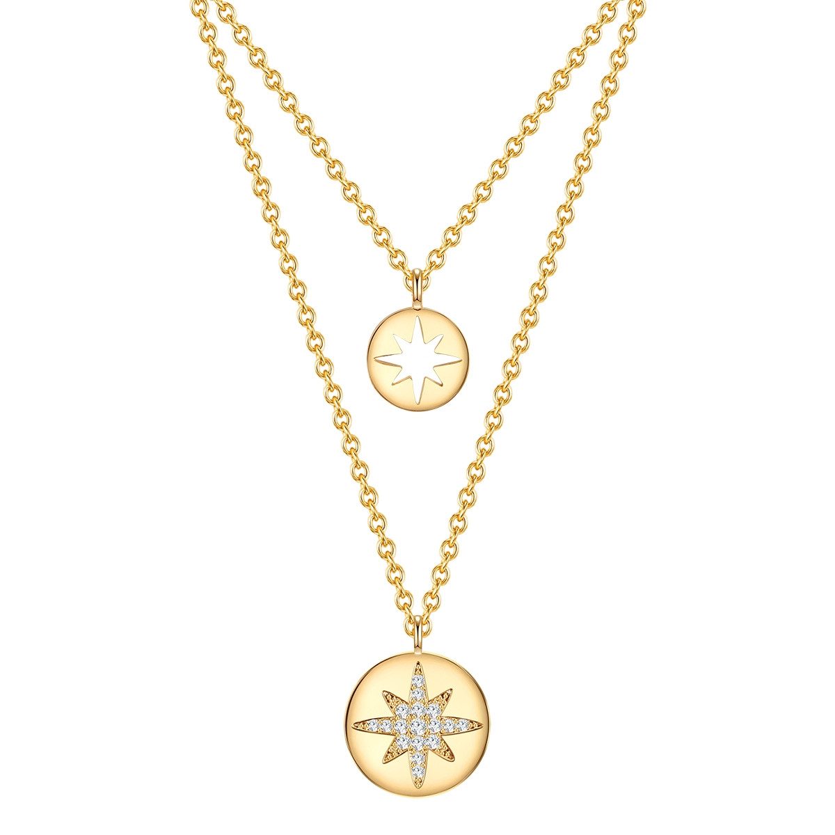 Collier Stern gelbgold