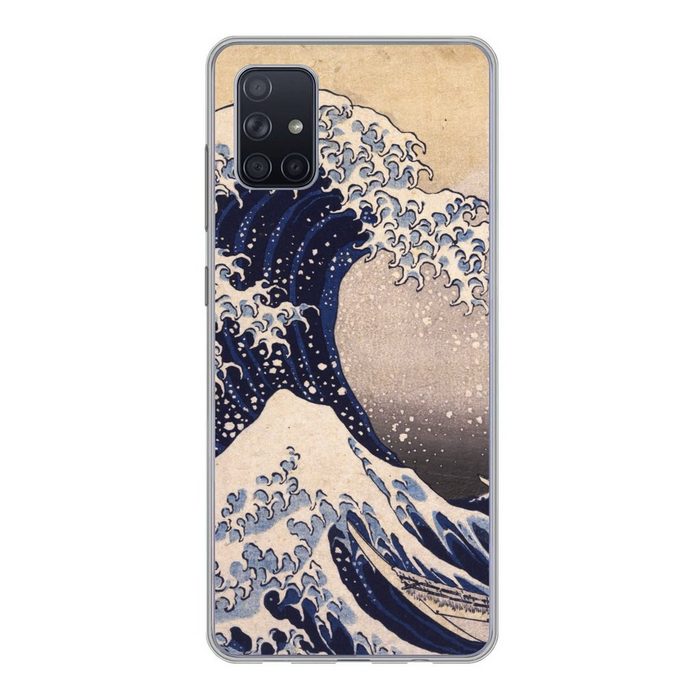 MuchoWow Handyhülle Die große Kluft von Kanagawa - Gemälde von Katsushika Hokusai Phone Case Handyhülle Samsung Galaxy A71 Silikon Schutzhülle