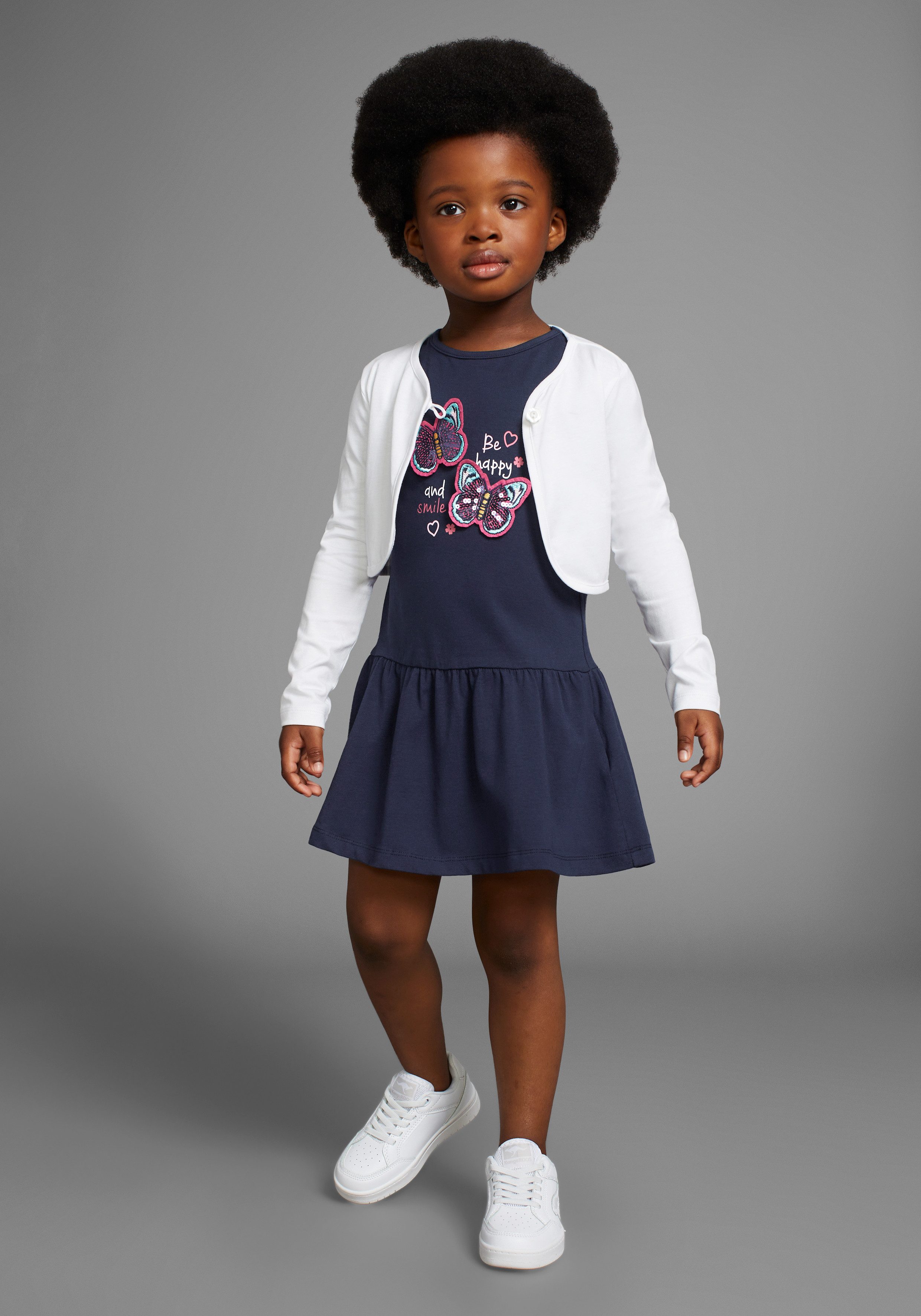 KIDSWORLD Bolero, Kleid & Leggings 2tlg. Set : Kleid mit Bolero-Jacke (Set, 2-tlg., 2) Outfit für kleine Mädchen