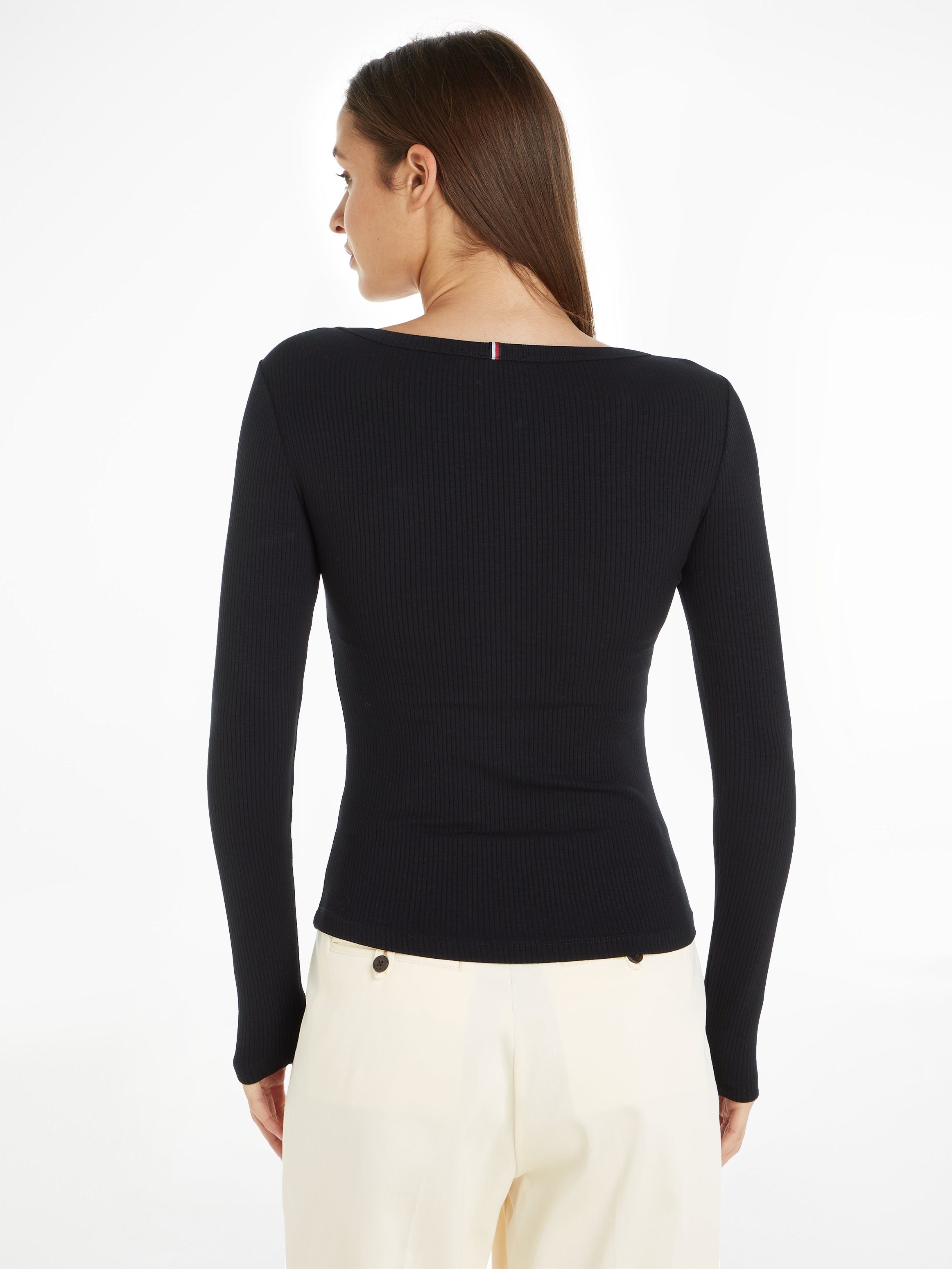 Tommy Hilfiger Langarmshirt SLIM 5X2 RIB günstig online kaufen