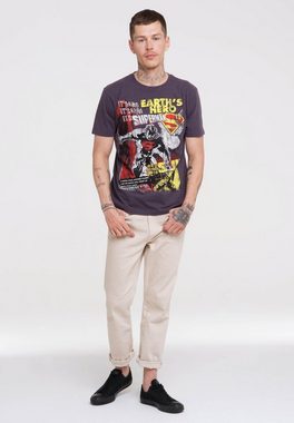 LOGOSHIRT T-Shirt Superman mit coolem Superhelden Motiv