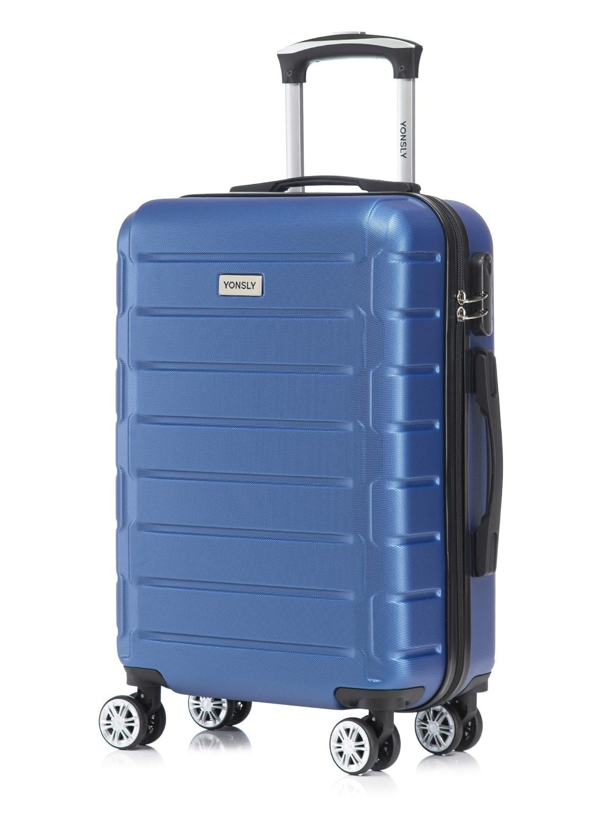YONSLY Trolley Hartschalen-Trolley Hartschalenreisekoffer mit Zahlenschloss, 4 Rollen, Wasserabweisend Kratzfest Robust