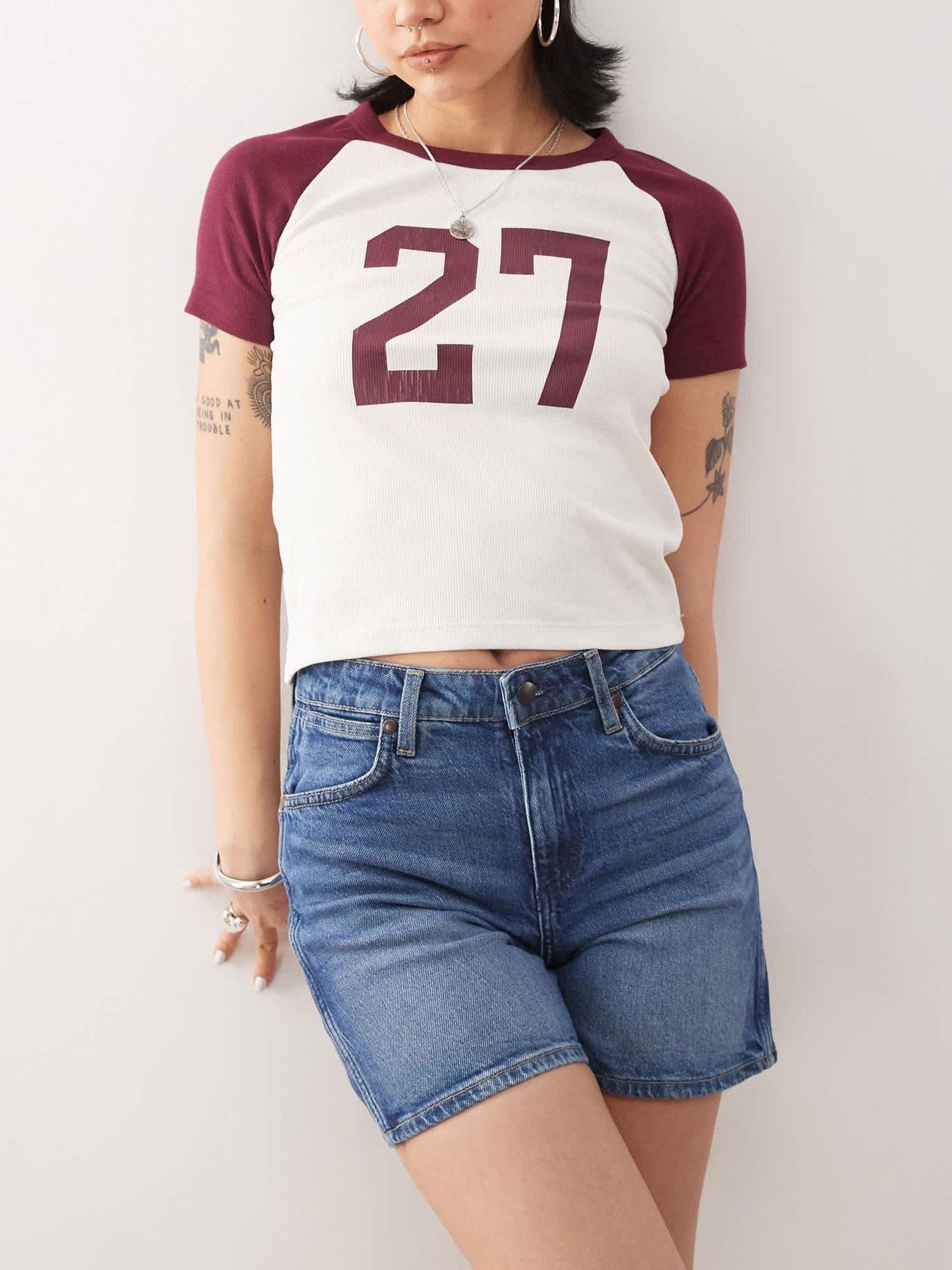 Wrangler Jeansshorts High Waist mit entspannter Passform - COWBOY SHORT 5 INCH