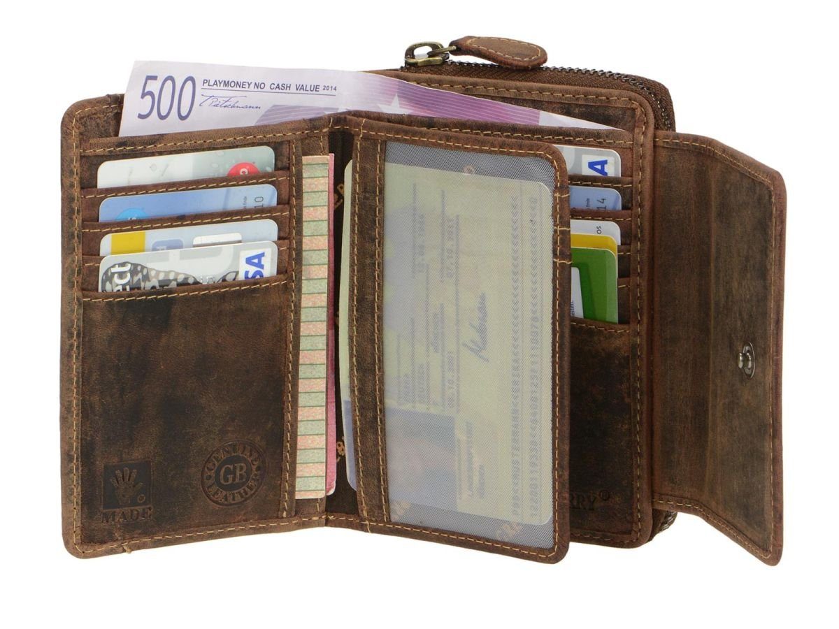 mit Schutz Vintage, 15 Damenbörse, Portemonnaie Kartenfächern, RFID Geldbörse Greenburry