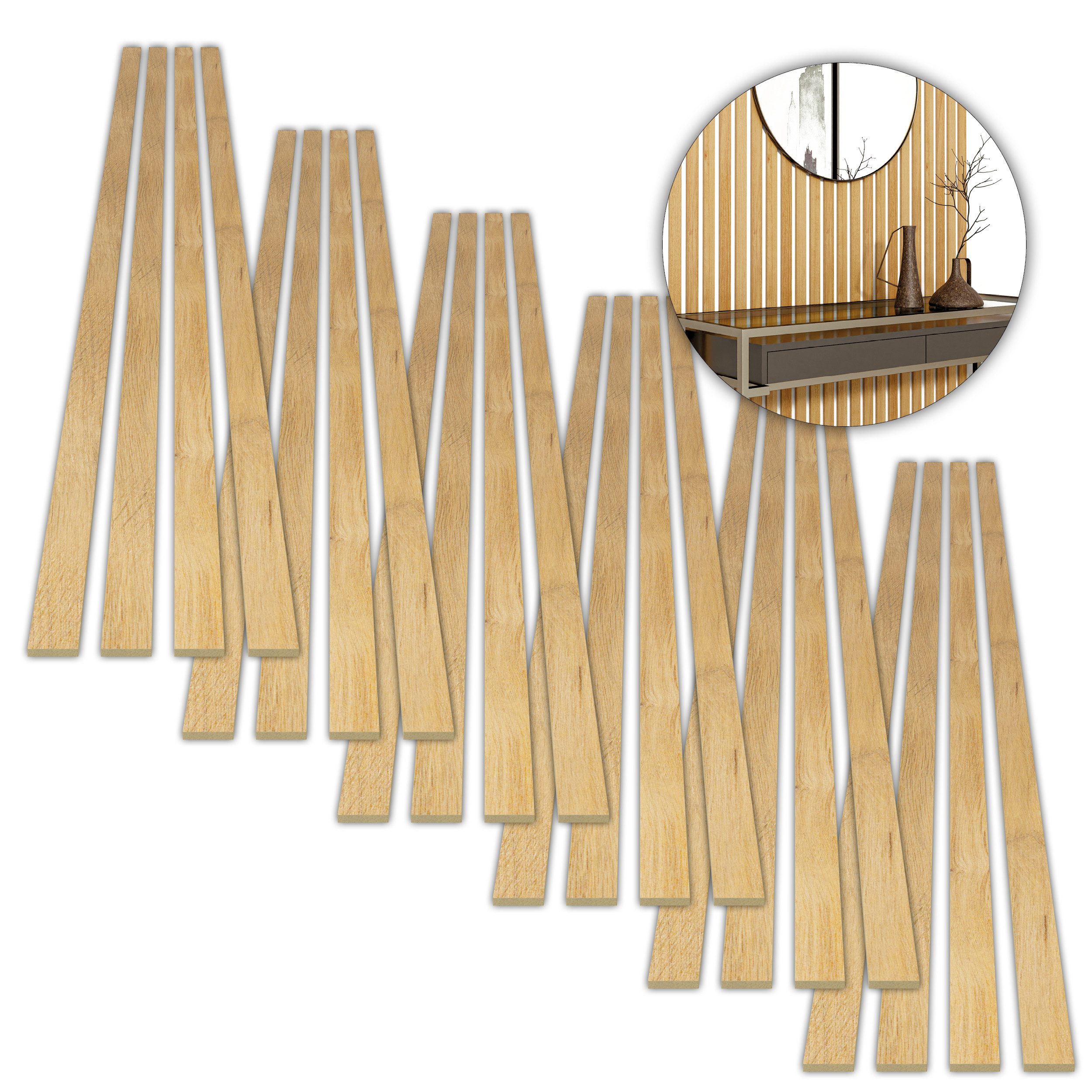 acous Wandpaneel Spar-Set Stix FSC® Premium Echtholzfurnier (selbstklebend) günstig online kaufen