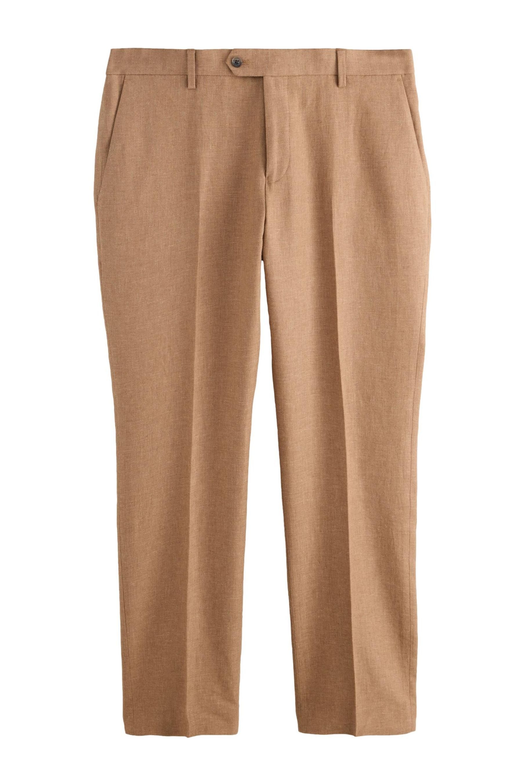 Anzughose Strukturierte Tailored Fit Anzughose aus Leinenmix