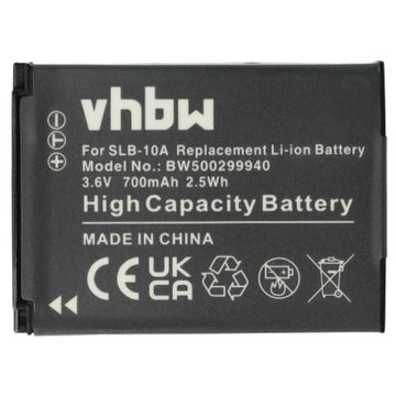 vhbw kompatibel mit Samsung EX2F, ES60, ES55, ES50, L310w, L210, L200, Kamera-Akku Li-Ion 700 mAh (3,6 V)