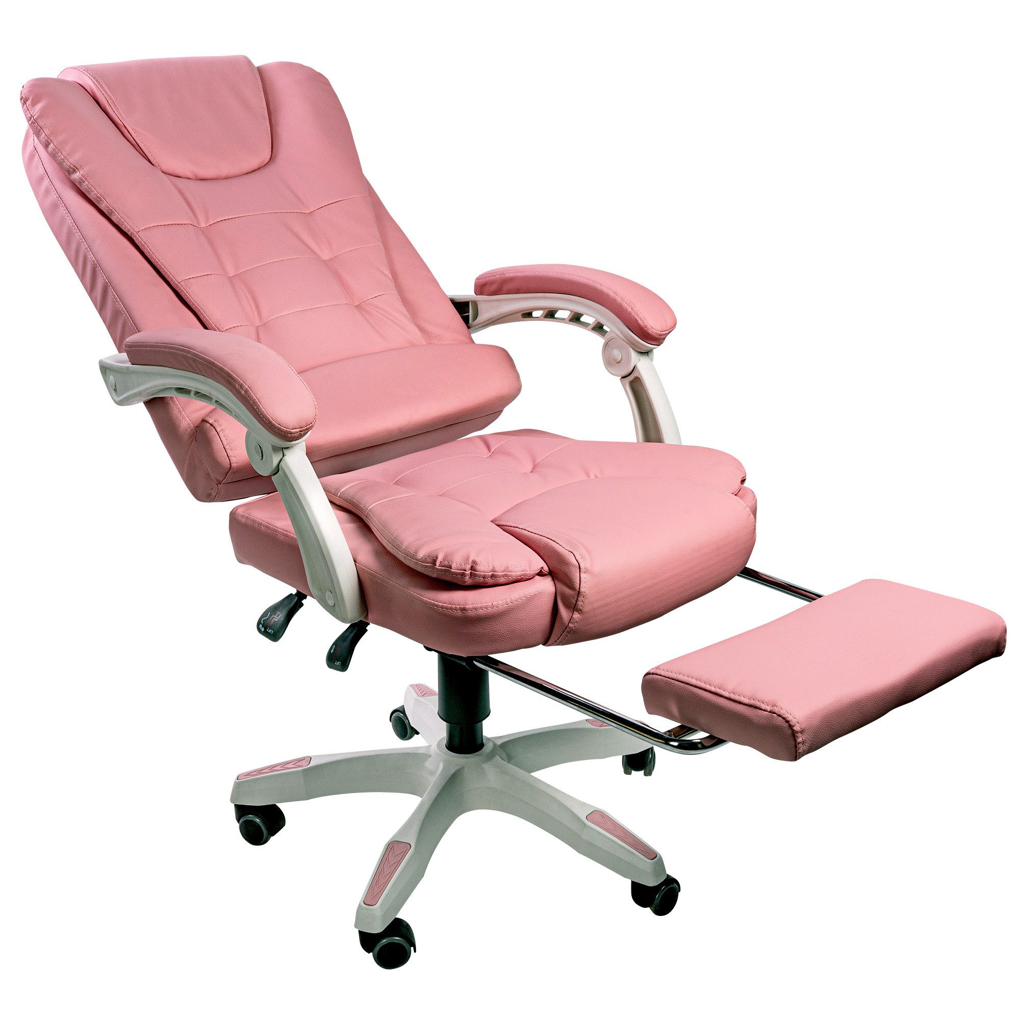 TRISENS Chefsessel Hektor – Home Office Bürostuhl, Lederoptik, Fußstütze (1 Stück)