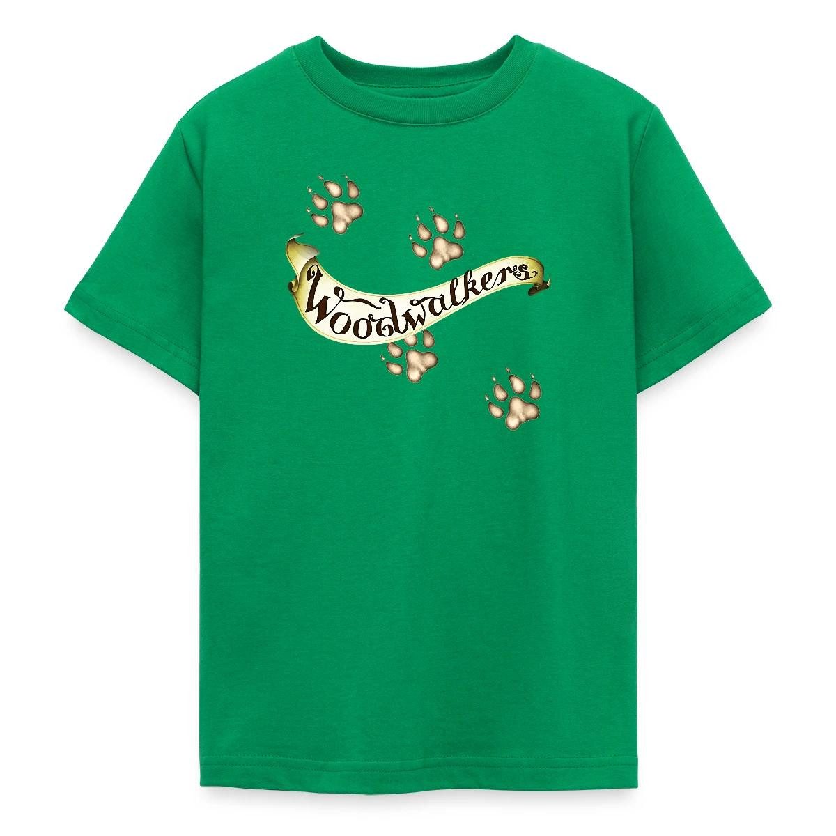 T-Shirt Woodwalkers Geschwungener Schriftzug Mit Pfoten Teenager T-Shirt