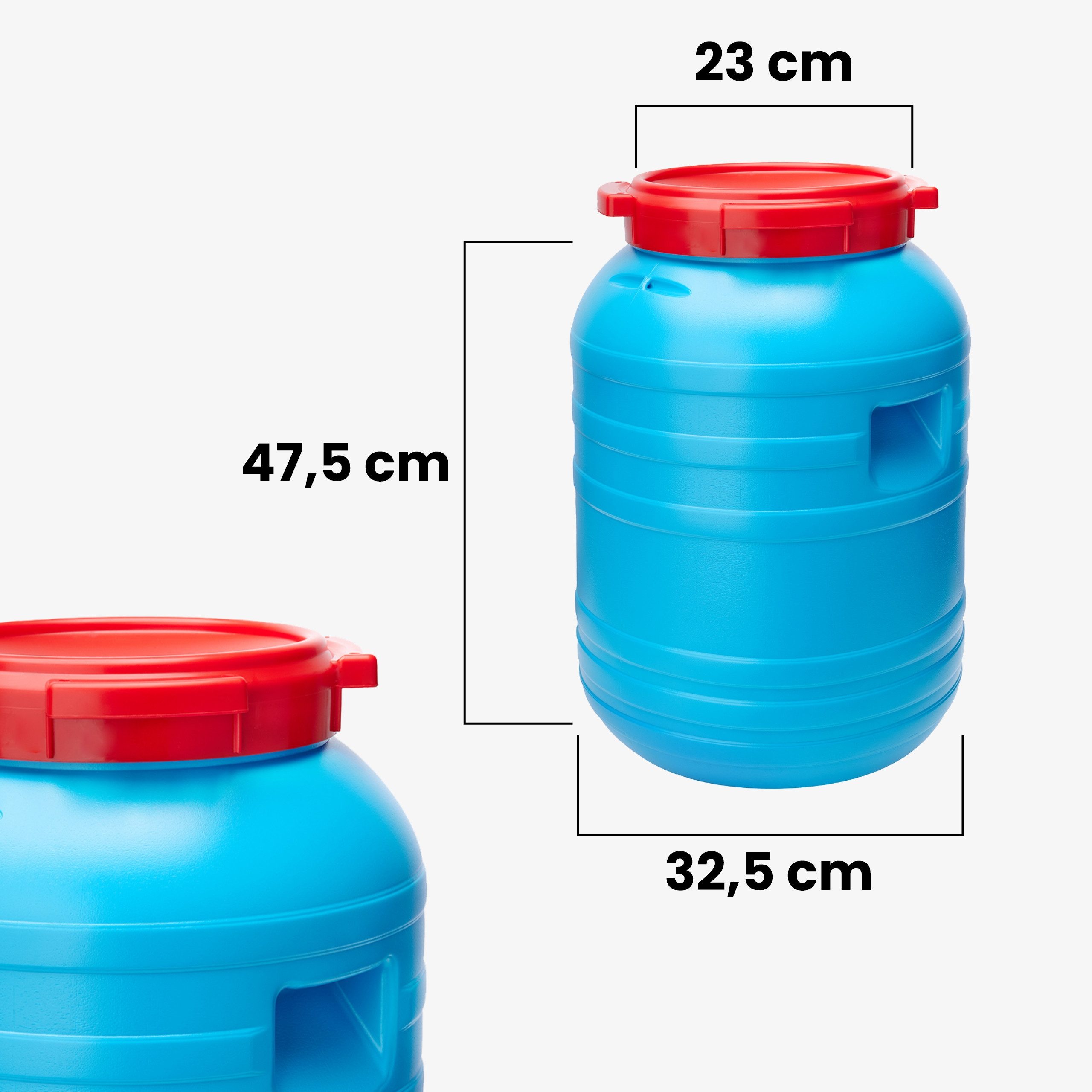 Garronda Regentonne Plastikfass für Garten Lebensmittelfass aus HDPE-Kunststoff GD-0055, 30 l, (1-tlg), 30 Liter, mit Deckel